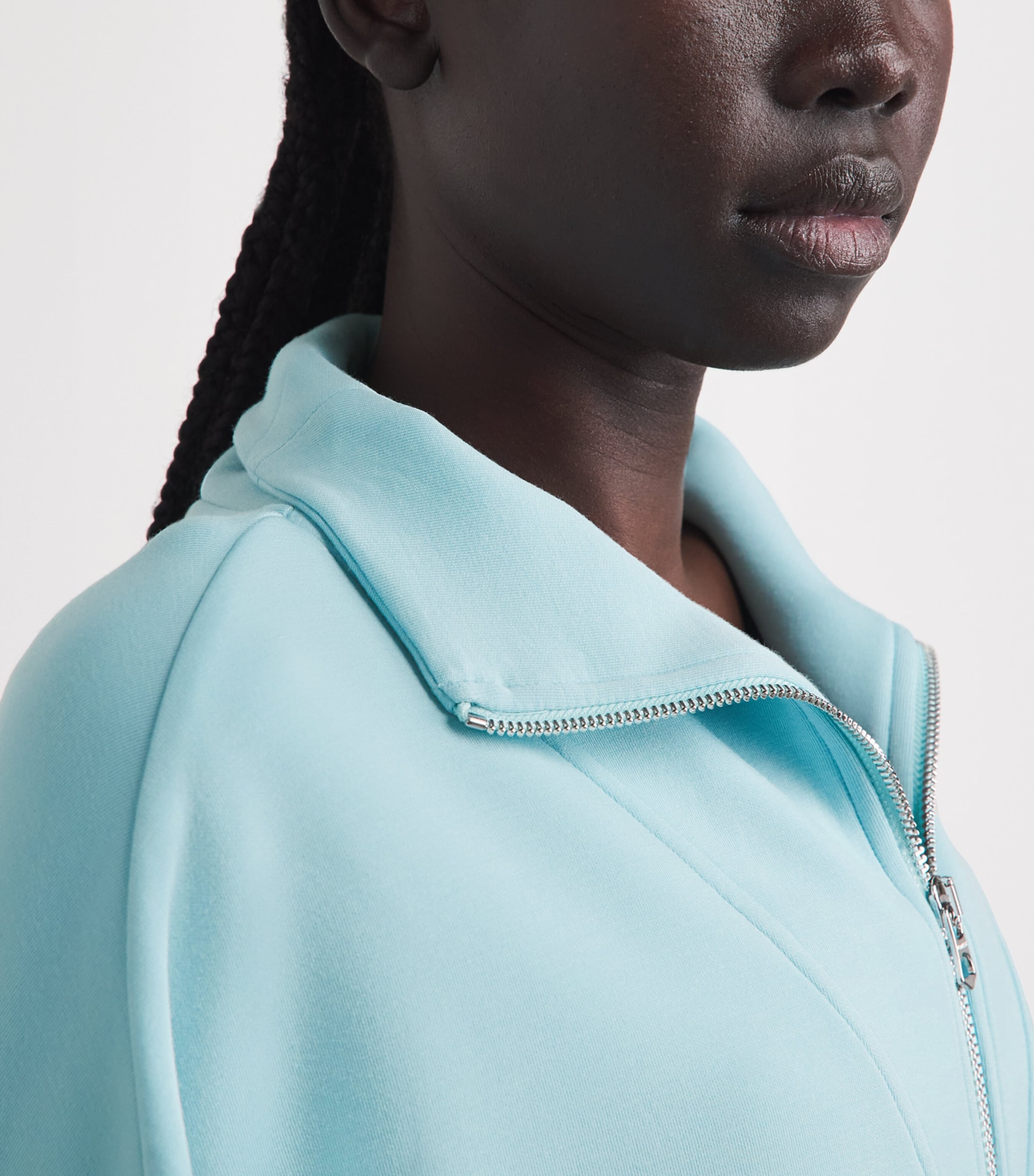 Varley Womens DoubleSoft Hawley Half-Zip Sweatshirt Porcelain Blue Image 3