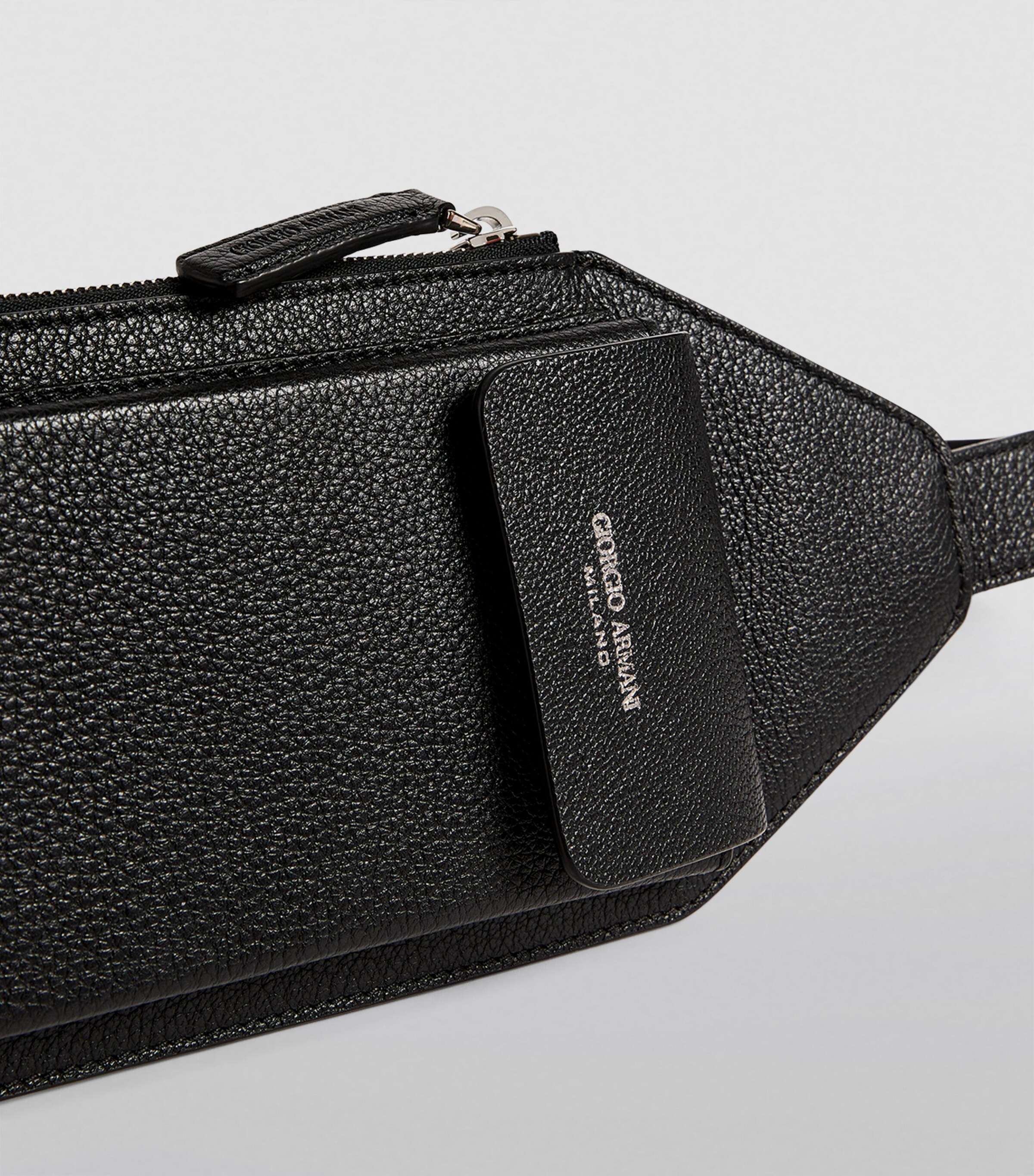Giorgio Armani Black Leather Cross-Body Bag | Harrods US