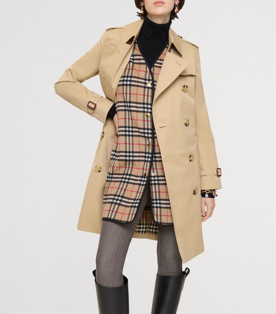 Wool-Cashmere Check Gilet ARCHIVE BEIGE IP CHK Image 2
