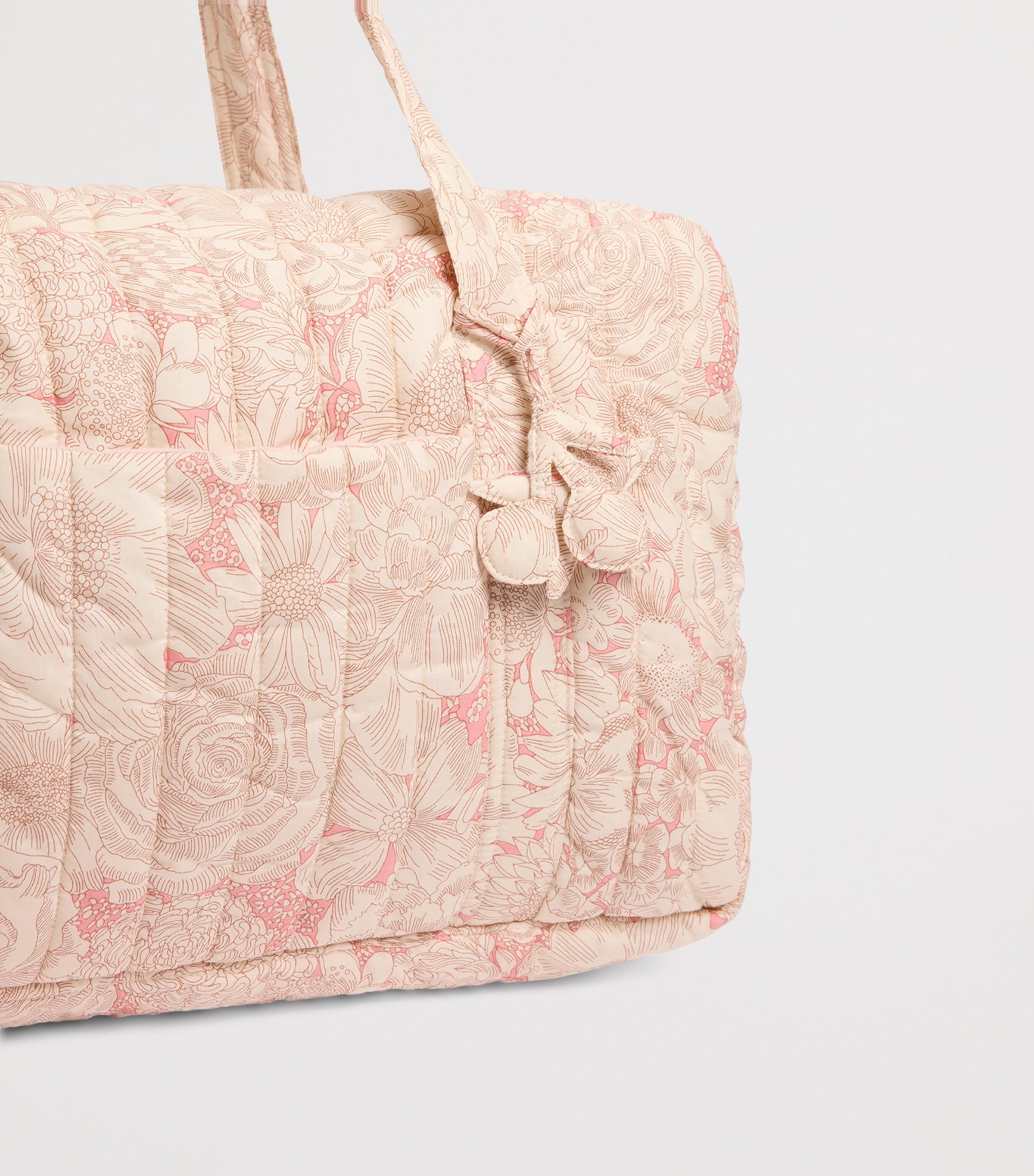Bonpoint Quilted Bowling Bag Fl Rose Moyen Image 3