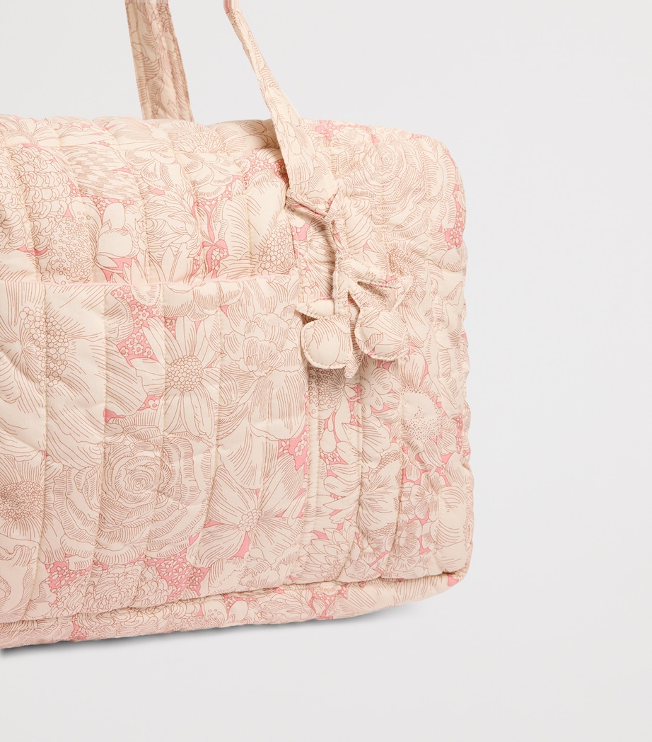 Bonpoint Quilted Bowling Bag Fl Rose Moyen Image 3