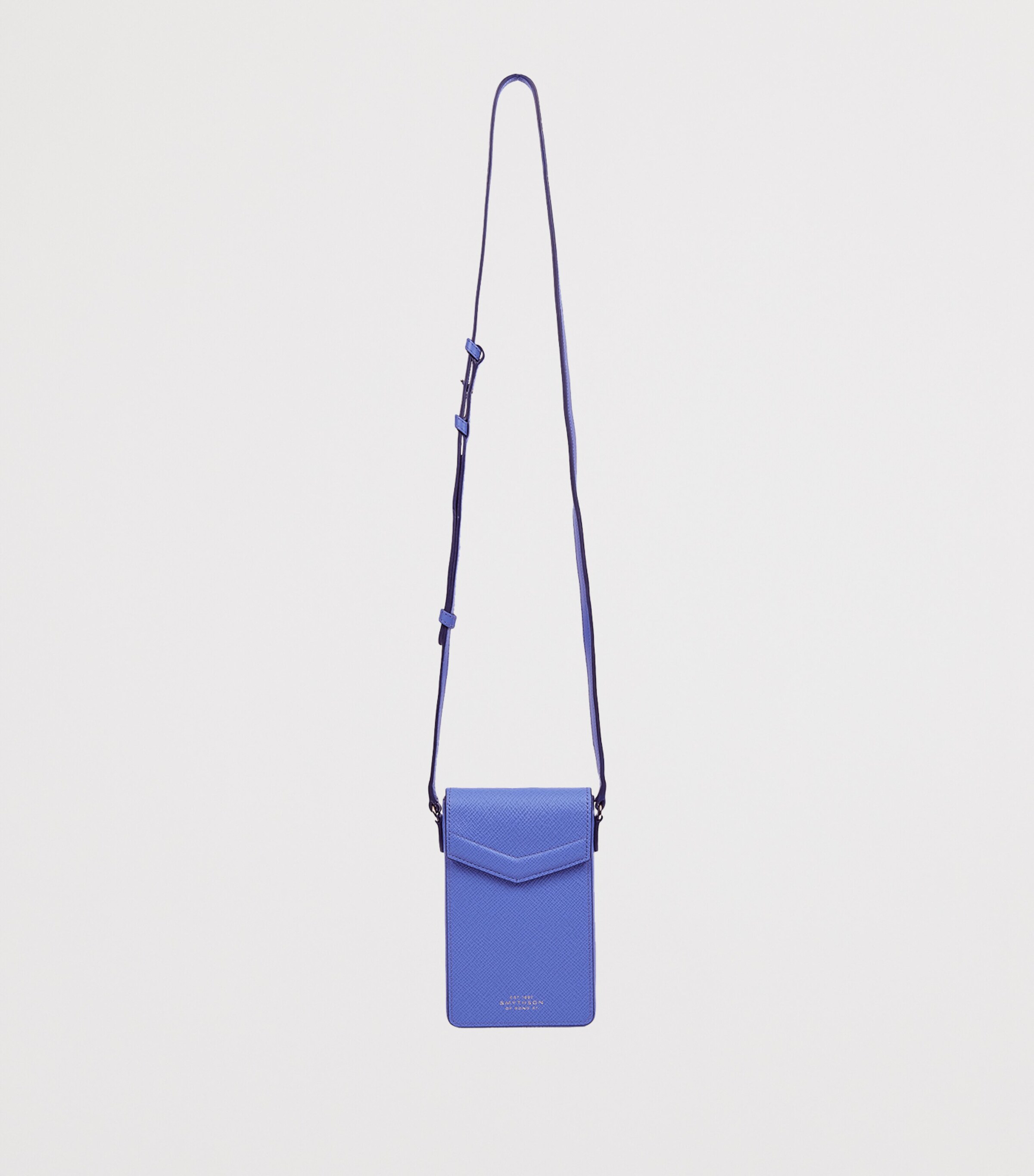 Smythson Calfskin Panama Envelope Phone Case U Violet Image 5