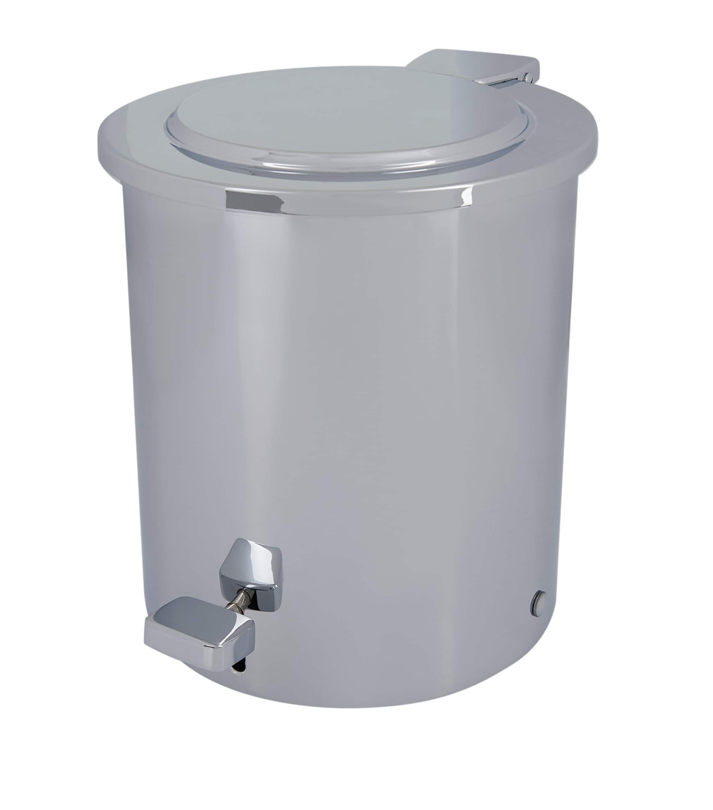 Zodiac Cylinder Chrome Pedal Bin In Gray