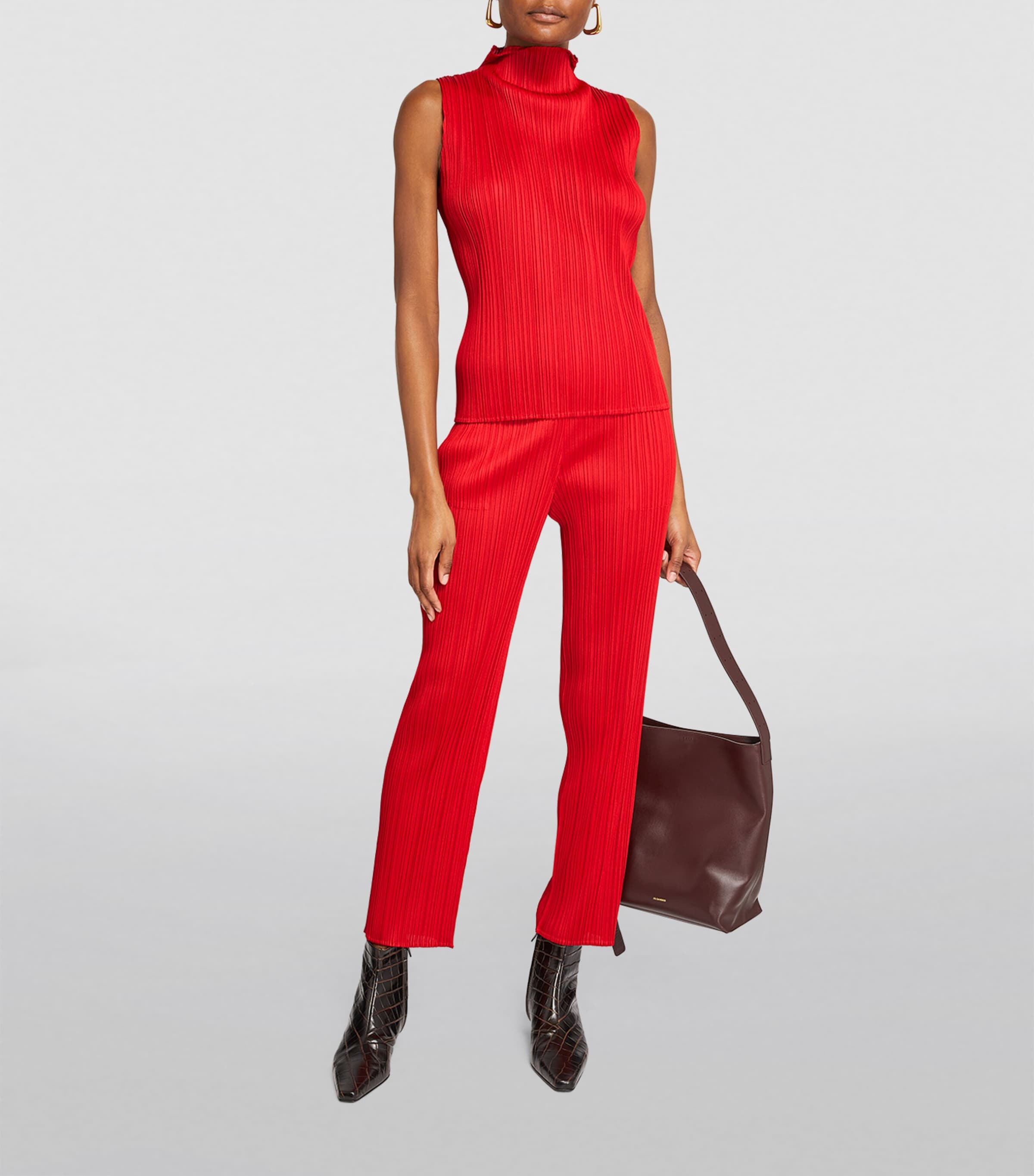 Pleats Please Issey Miyake Womens Basics Straight Trousers Image 2