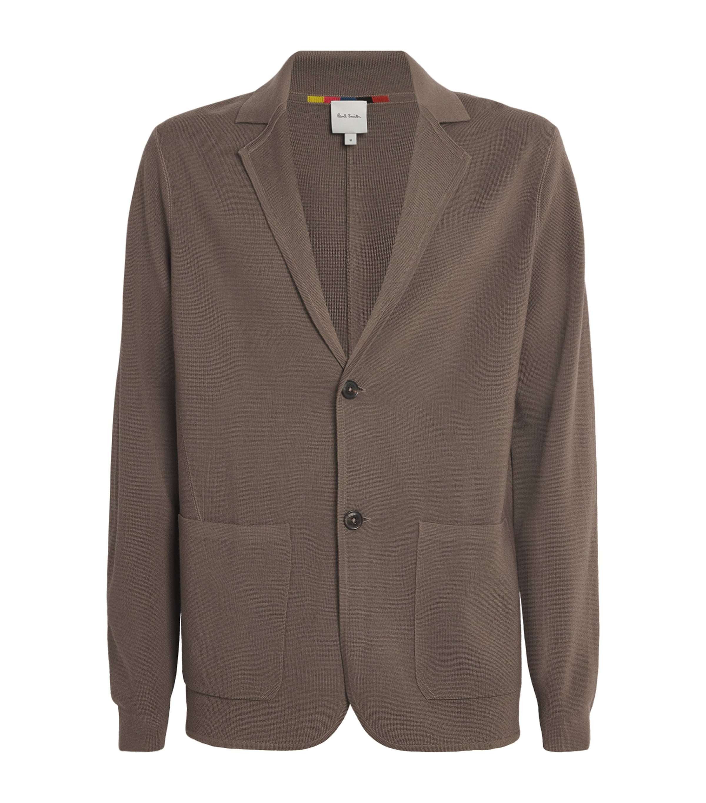 Paul Smith Wool Cardigan Blazer In Beige