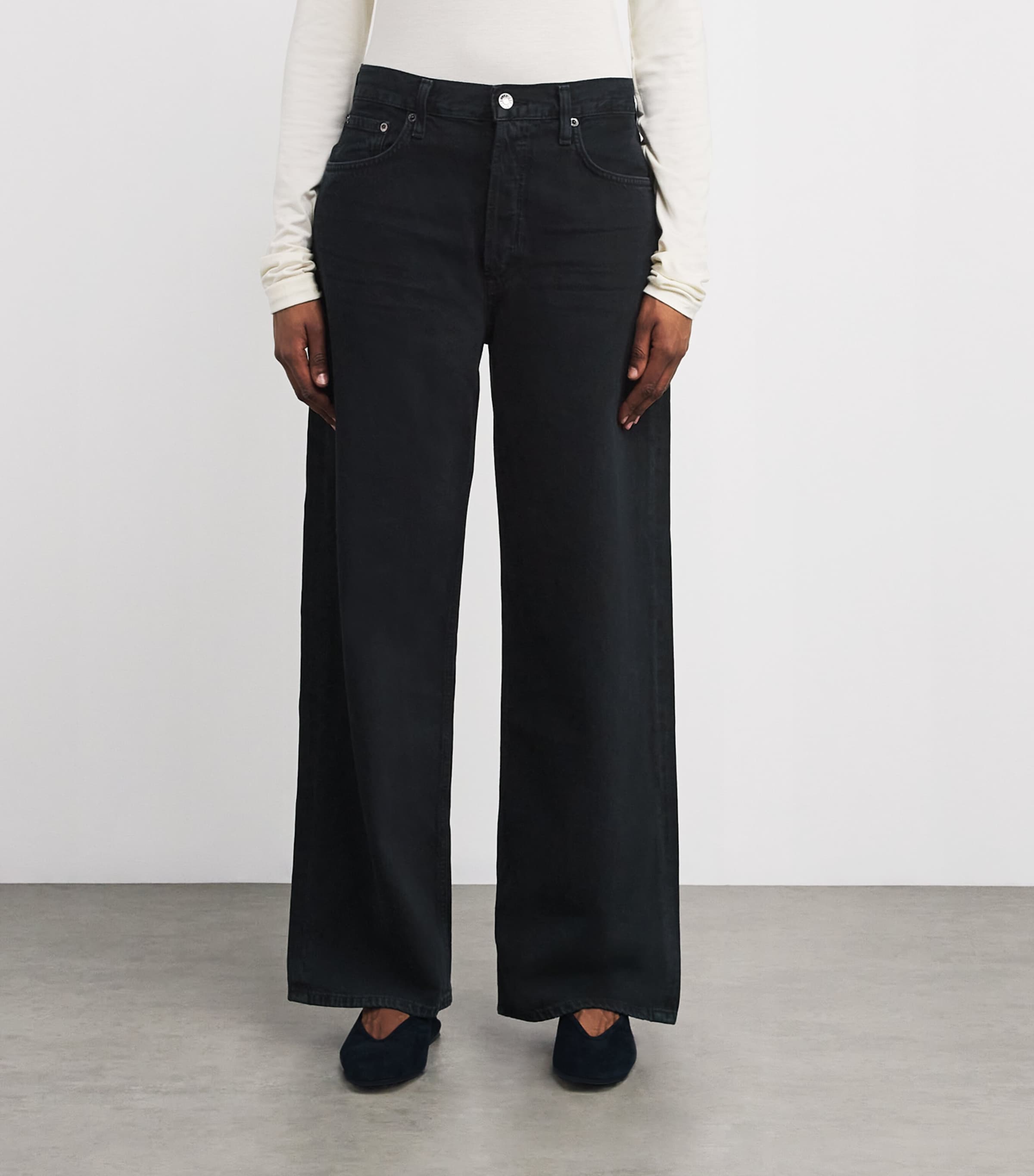 The Low-Slung Baggy Jeans CRUSHED (MARBLE BLK) Image 3