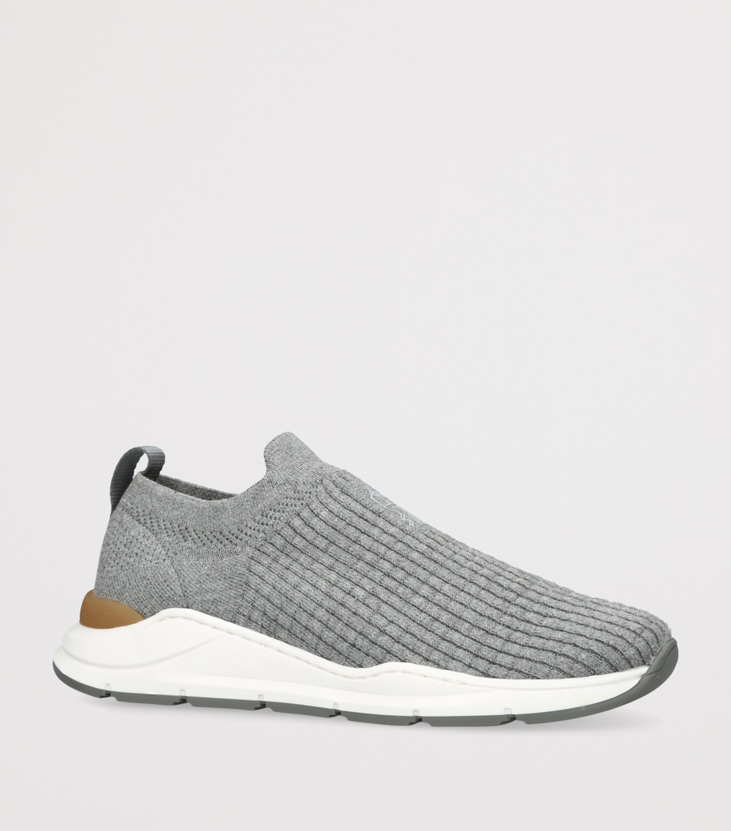 Brunello Cucinelli Knitted Slip-On Sneakers Grey Image 3