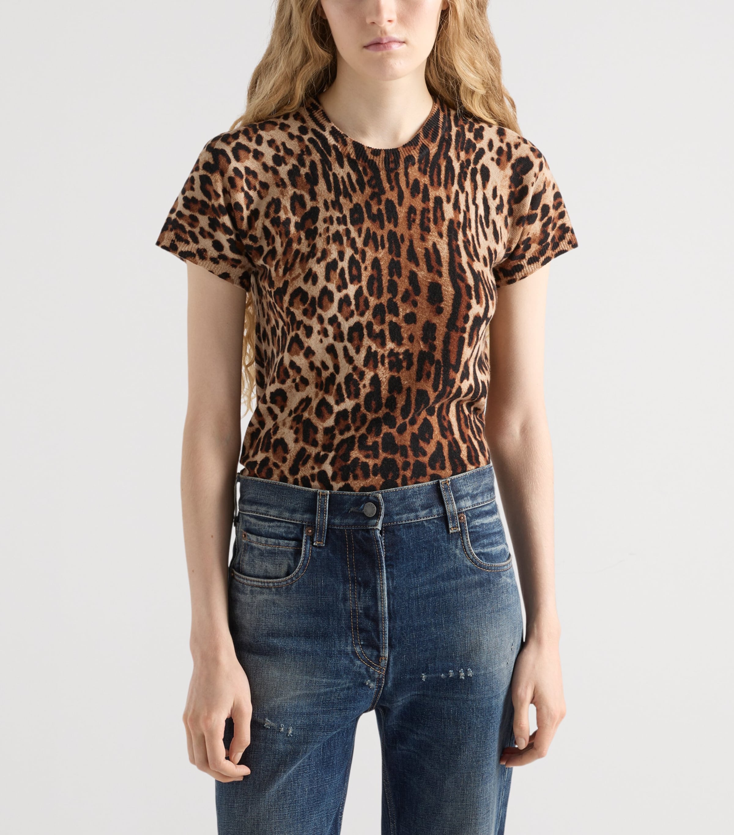 Cashmere Leopard Print Sweater F0040 Image 3