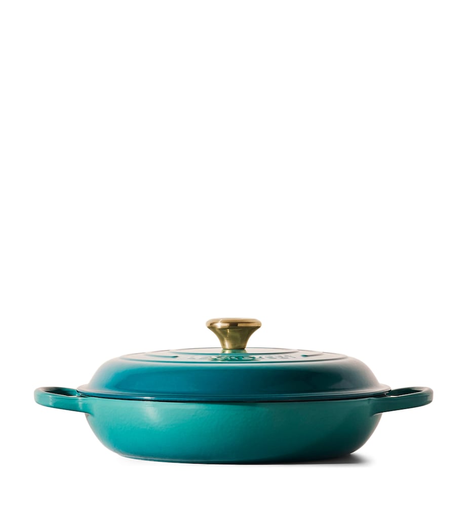 Le Creuset Cast Iron Shallow Casserole Dish (30cm) Bleu Riviera Image 6