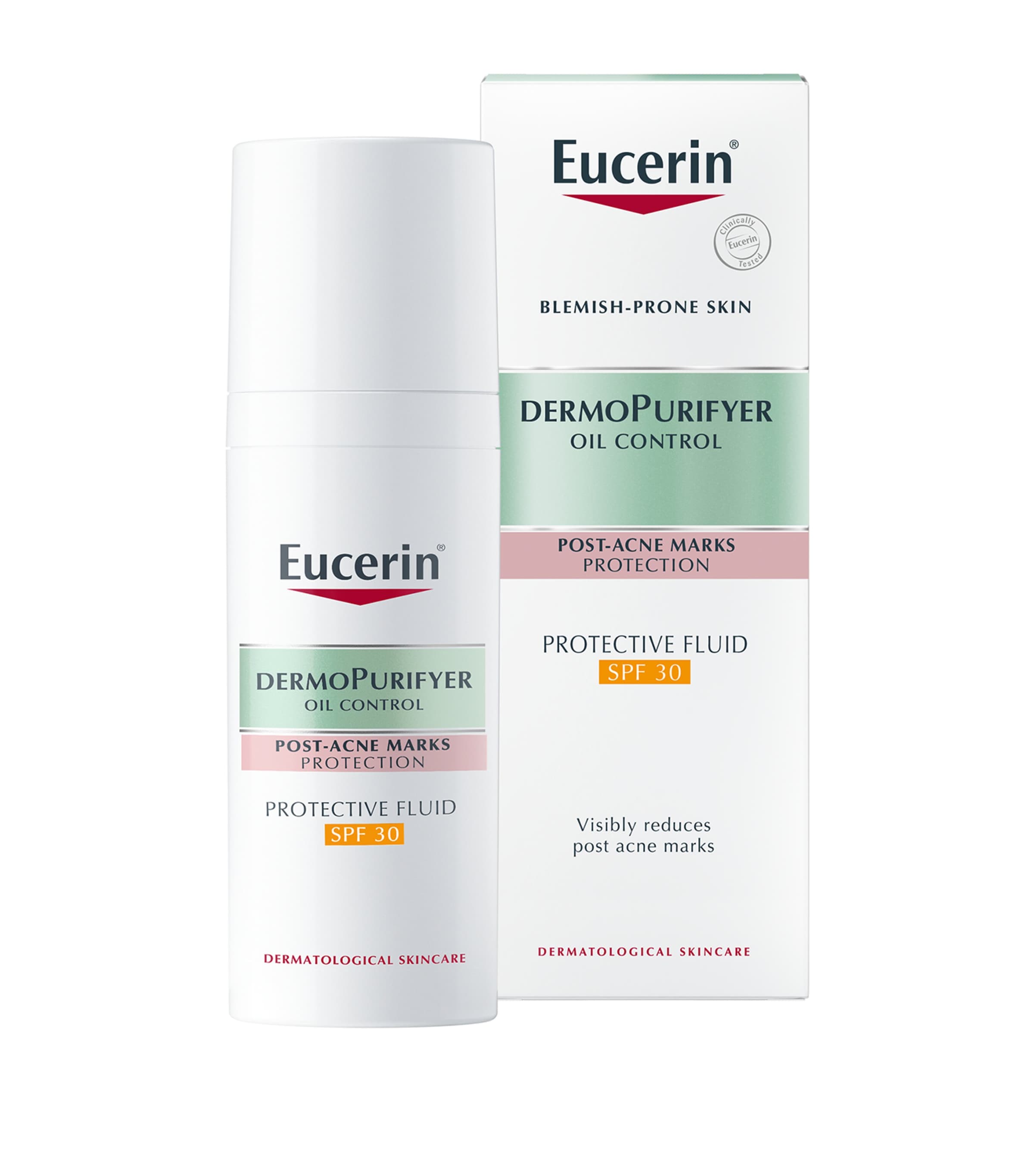 Eucerin Dermopurifyer Protective Fluid Spf30 In White
