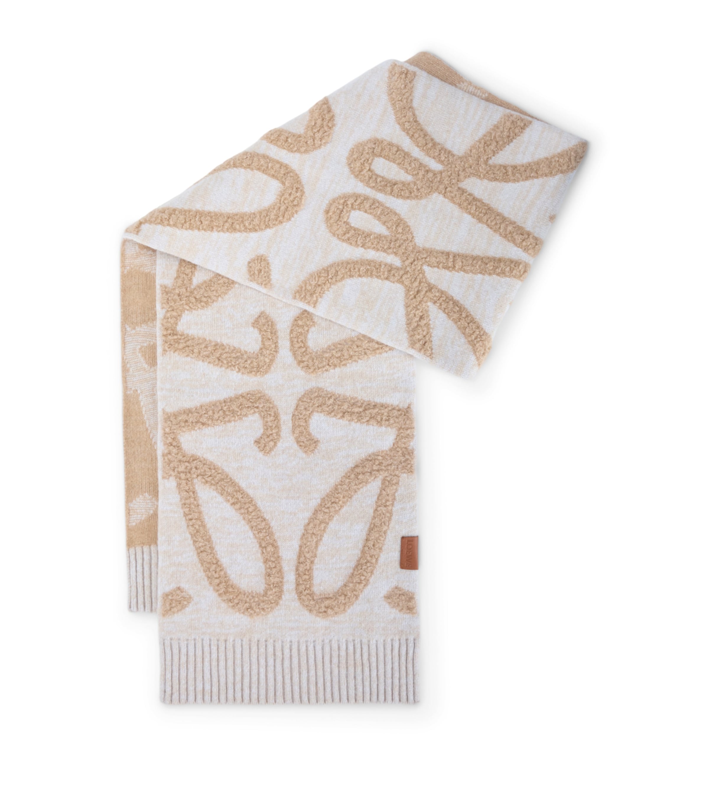Wool-Cashmere Anagram Scarf BEIGE MELANGE Image 1