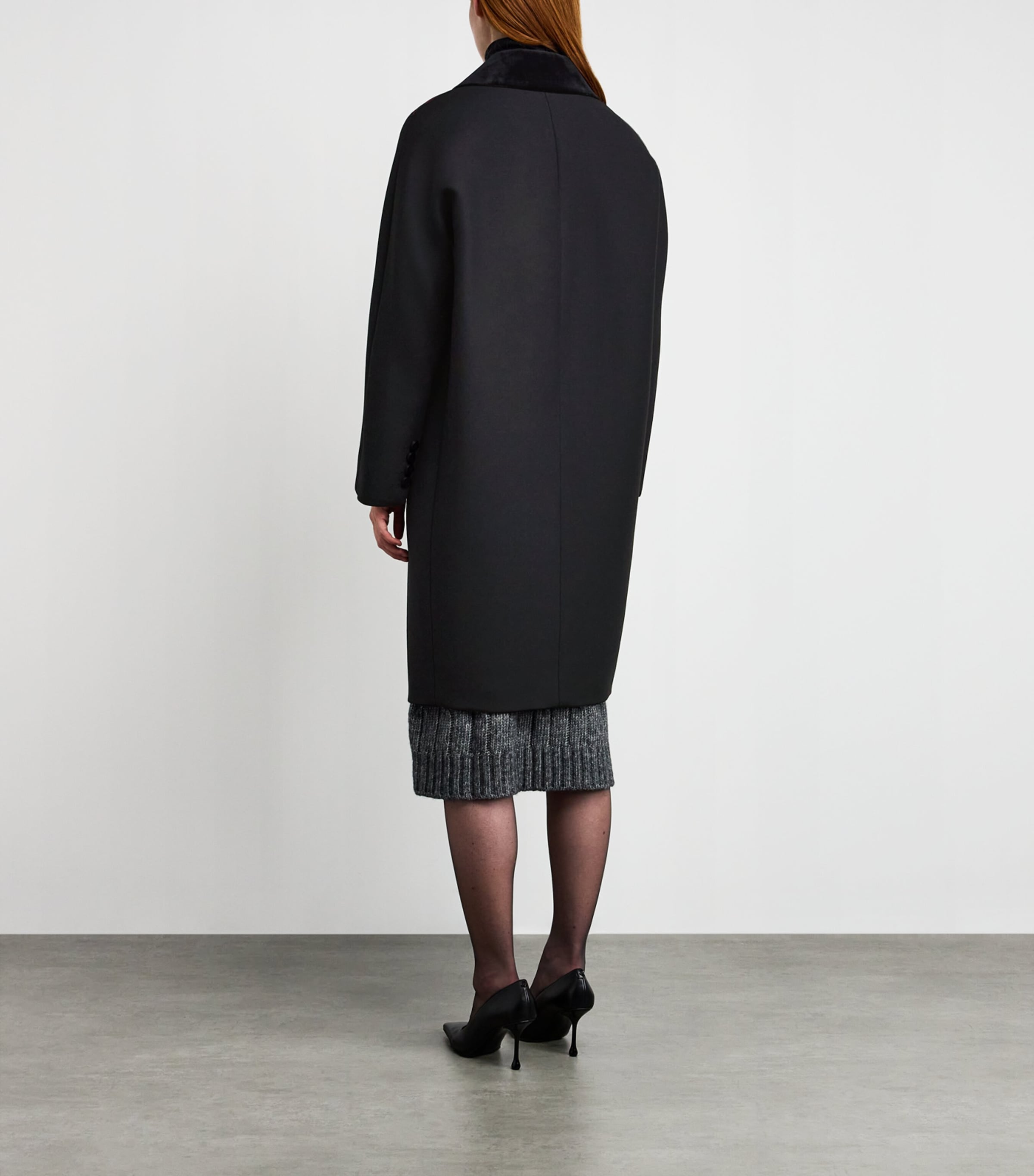 Wool-Silk Atelier Coat BLACK Image 4