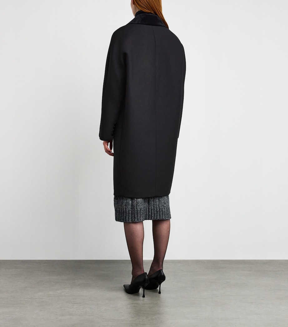 Wool-Silk Atelier Coat BLACK Image 4