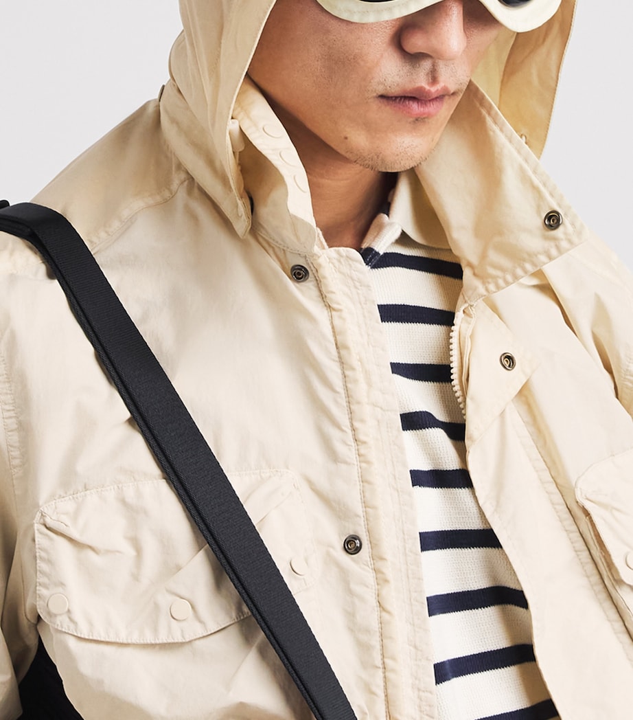 C.P. Company Mens Flatt Goggle Jacket Frozen Dew Image 3