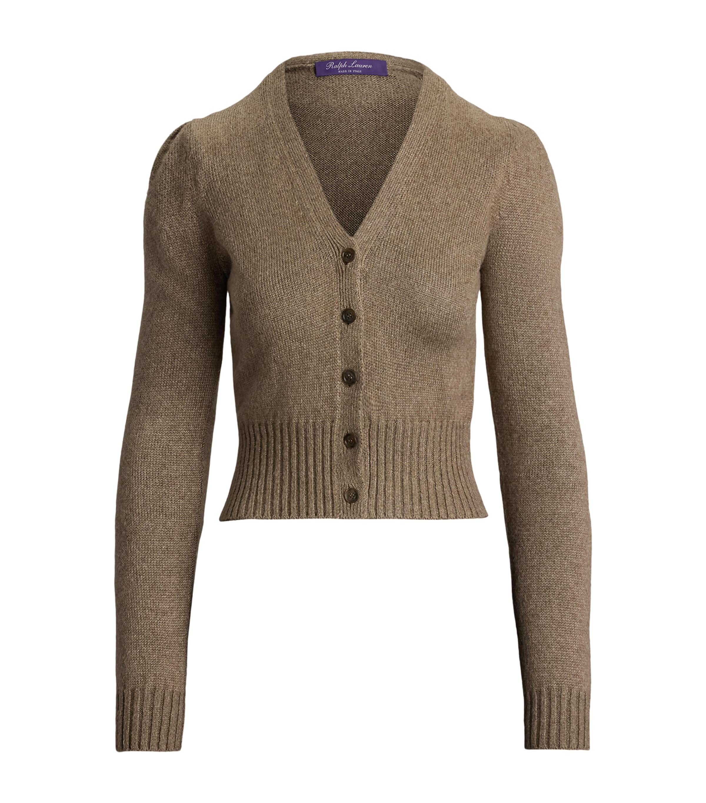 Ralph Lauren Collection Womens Silk Mouliné Cardigan Portobello Melange Image 1