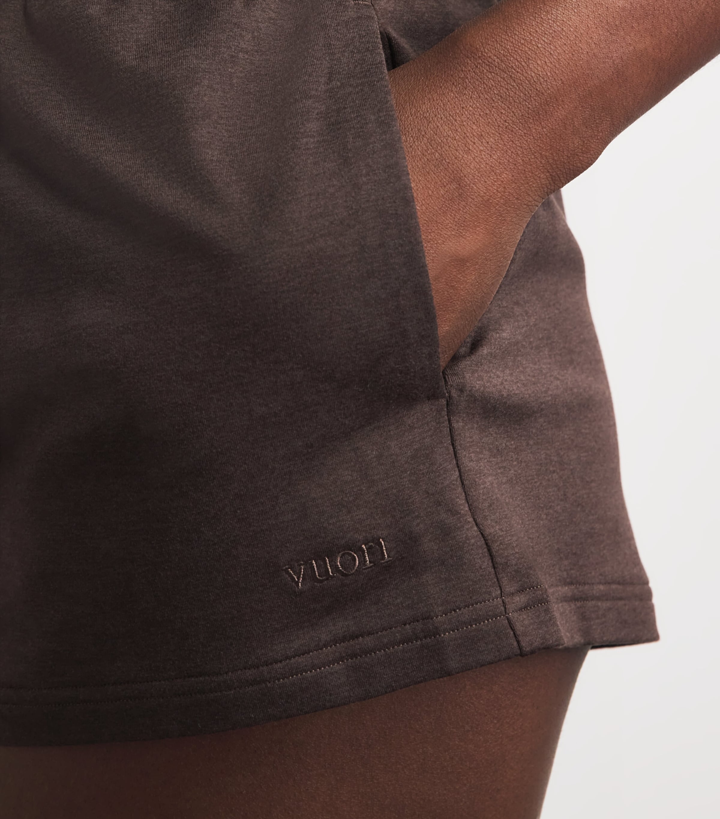 VUORI Womens Halo Shorts Java Heather Image 3