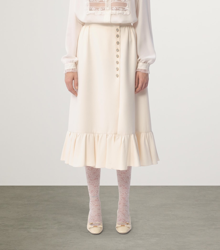 Virgin Wool-Silk Midi Skirt A03 Image 2