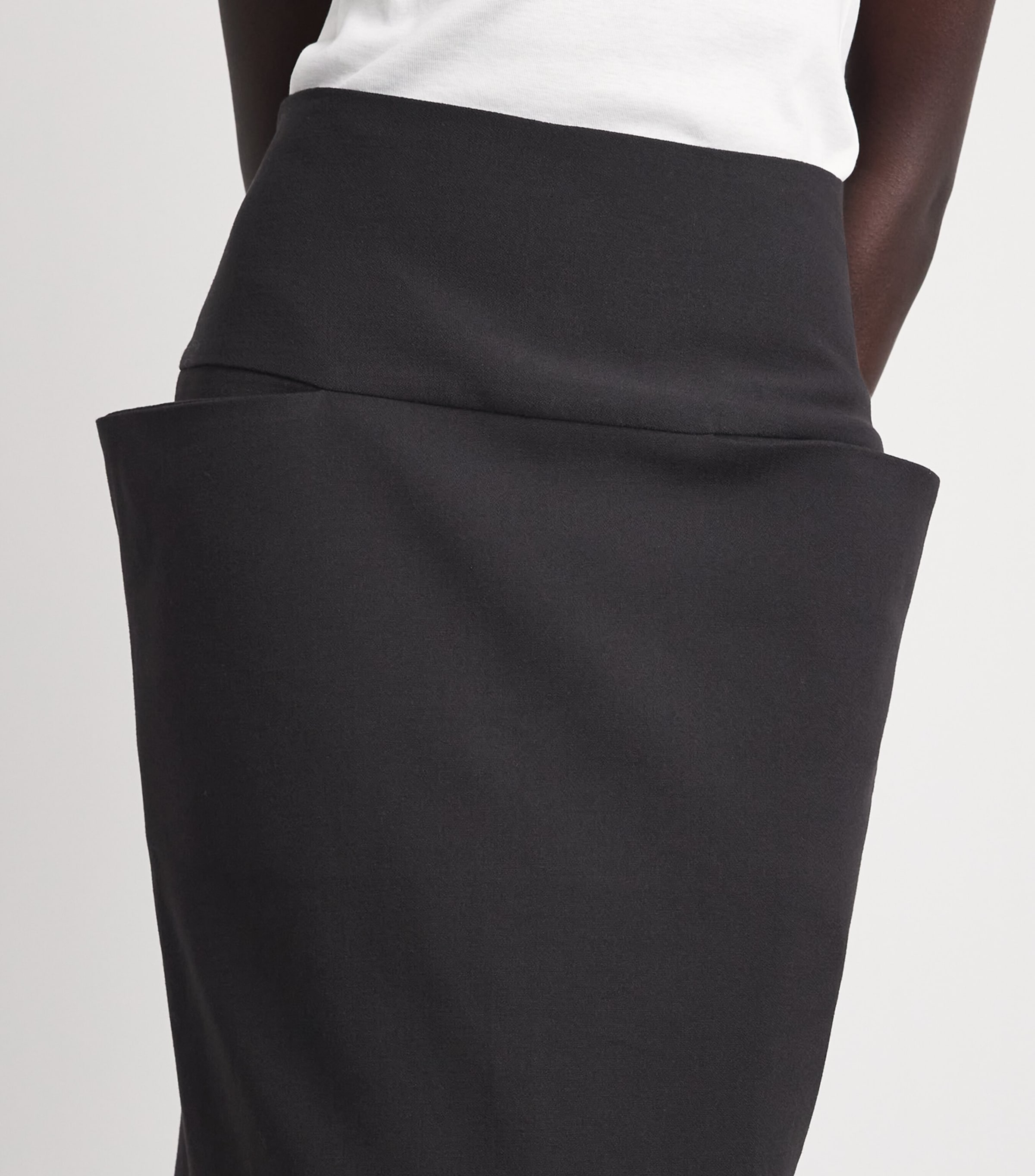 Source Unknown Womens Faux-Layer Paloma Midi Skirt Bk Image 3