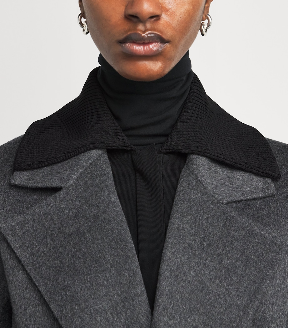 Milano-Knit Collared Jacket BLACK Image 6