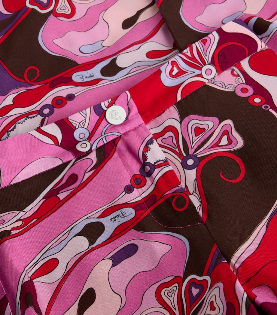 Orchidee Print Trousers (4-14 Years) 513ROFUCHSIA/RED Image 2