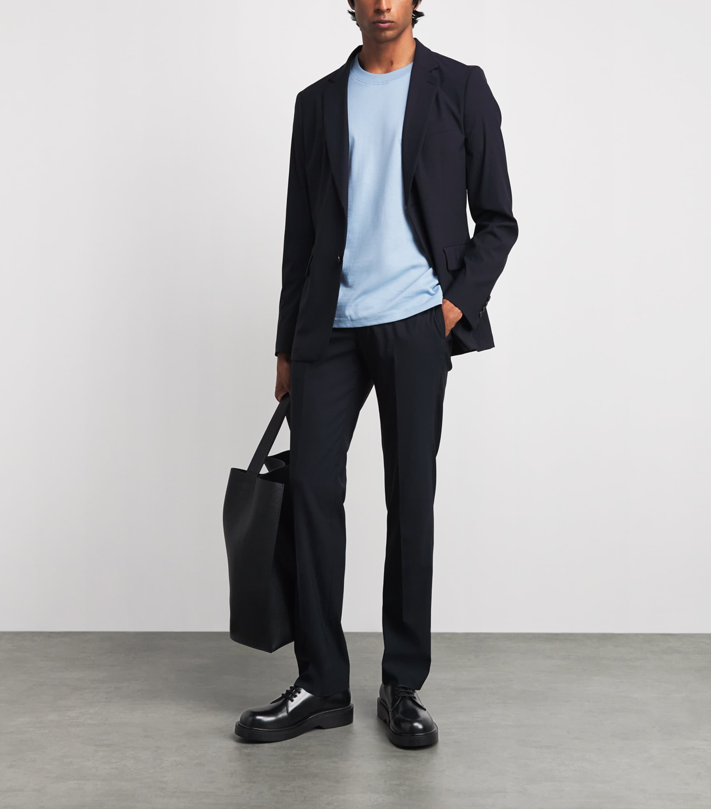 Sandro Paris Leather Derby Shoes Black Image 2