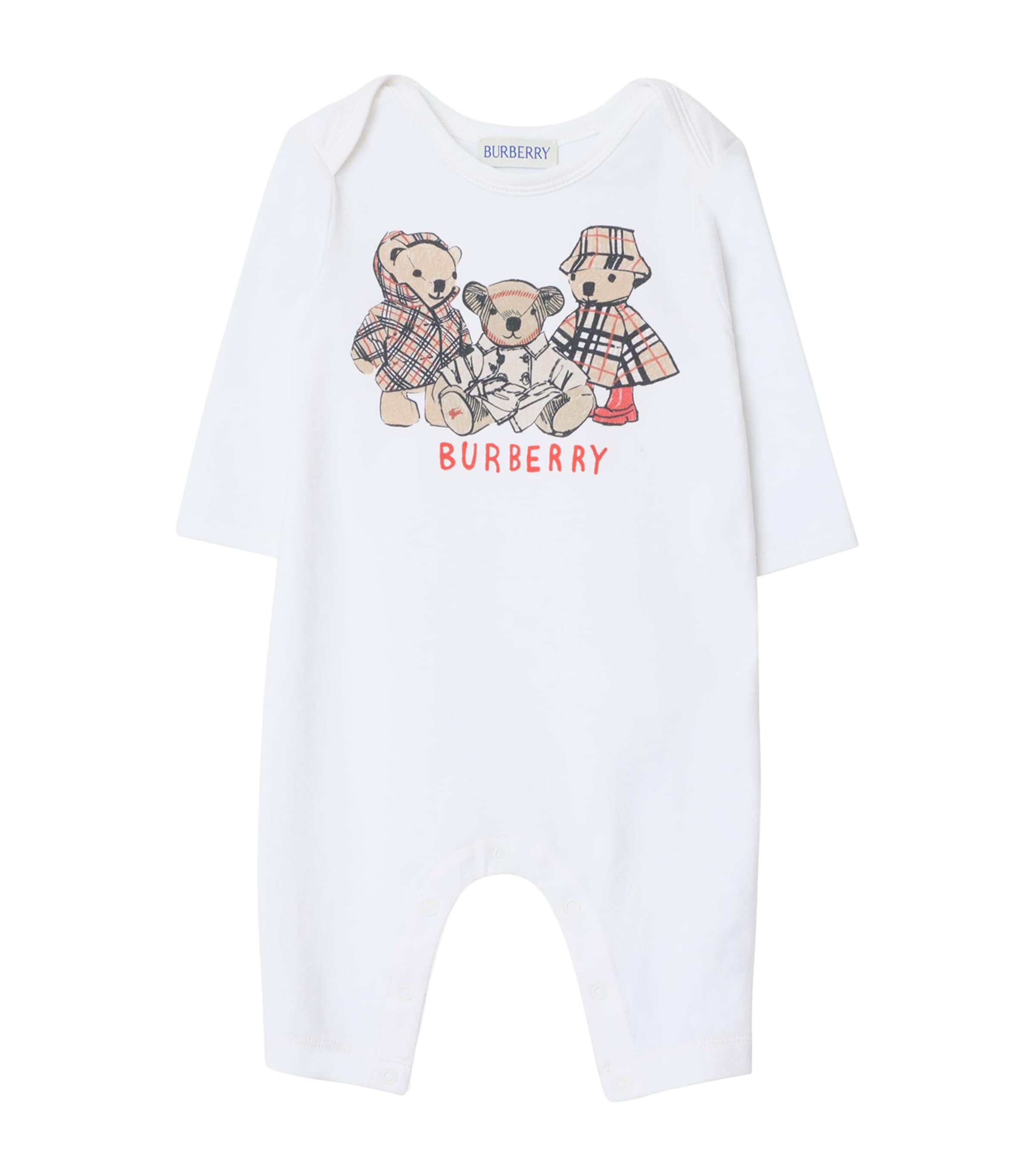 Burberry Kids White Stretch-Cotton Thomas Bear and Friends
