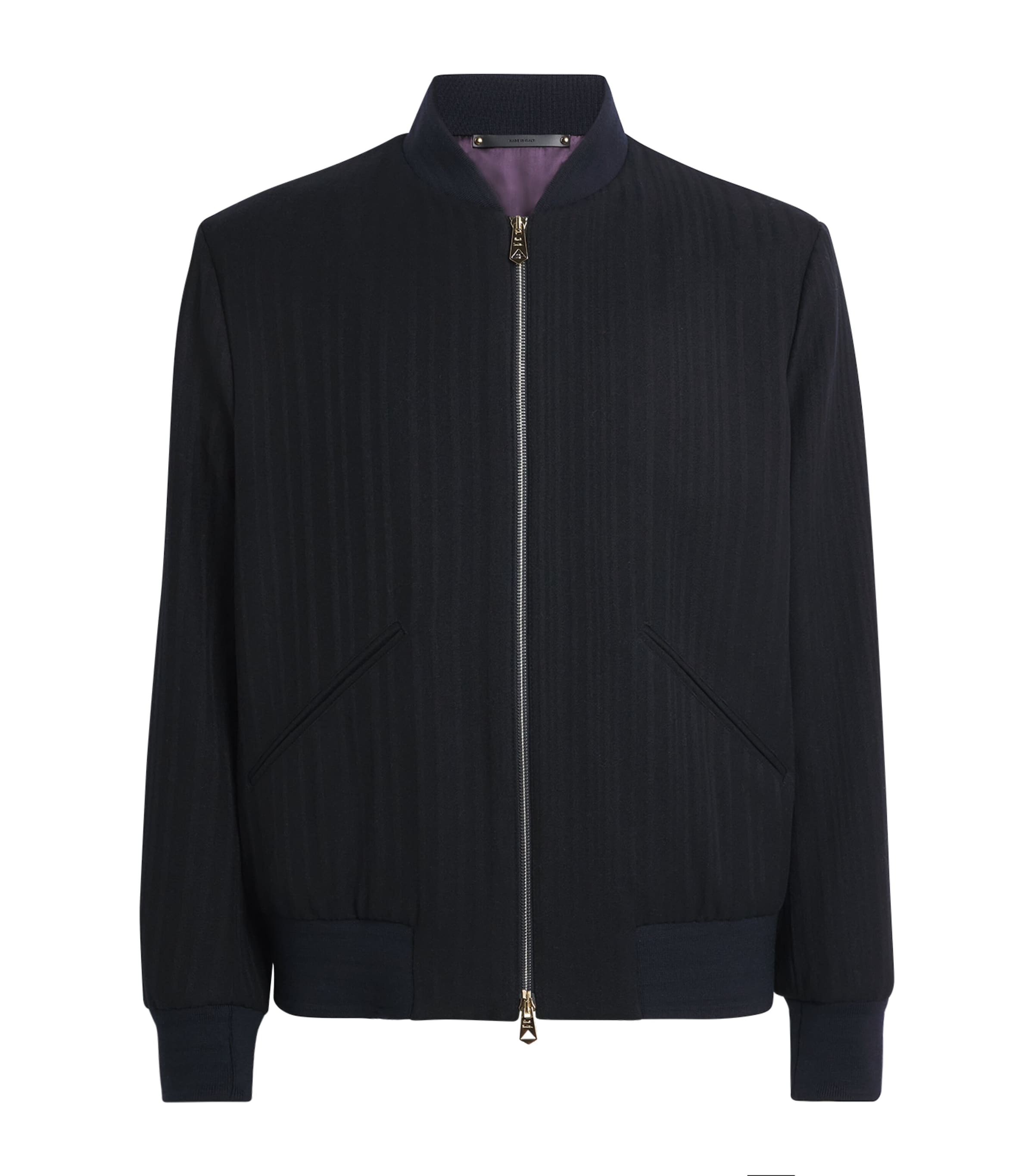 Paul Smith Wool-cashmere Bomber Jacket In Black