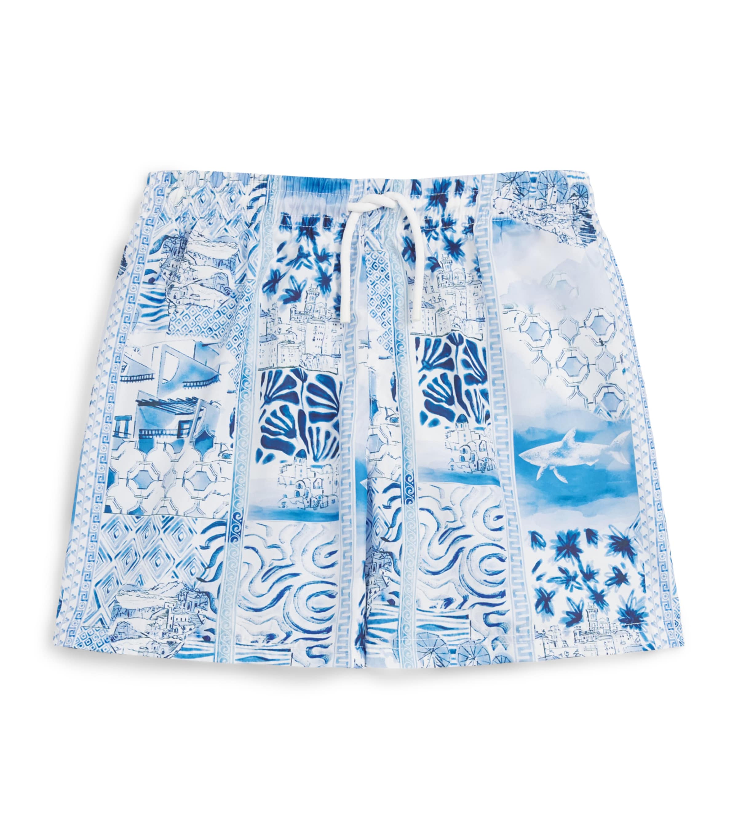 Paul & Shark Printed Swim Shorts (8-14 Years) Blue Mykonos Image 1