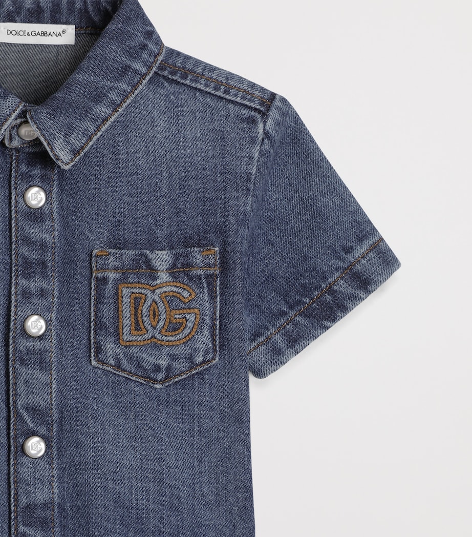 Dolce&Gabbana Kids Denim Shirt (3-30 Months) Combined Colou Image 3