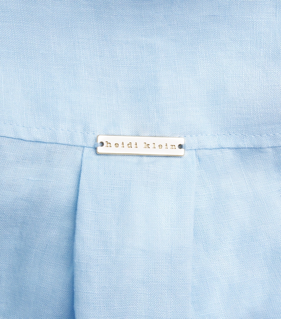 Heidi Klein Womens Linen Ponza Shirt Blu Blu Image 6