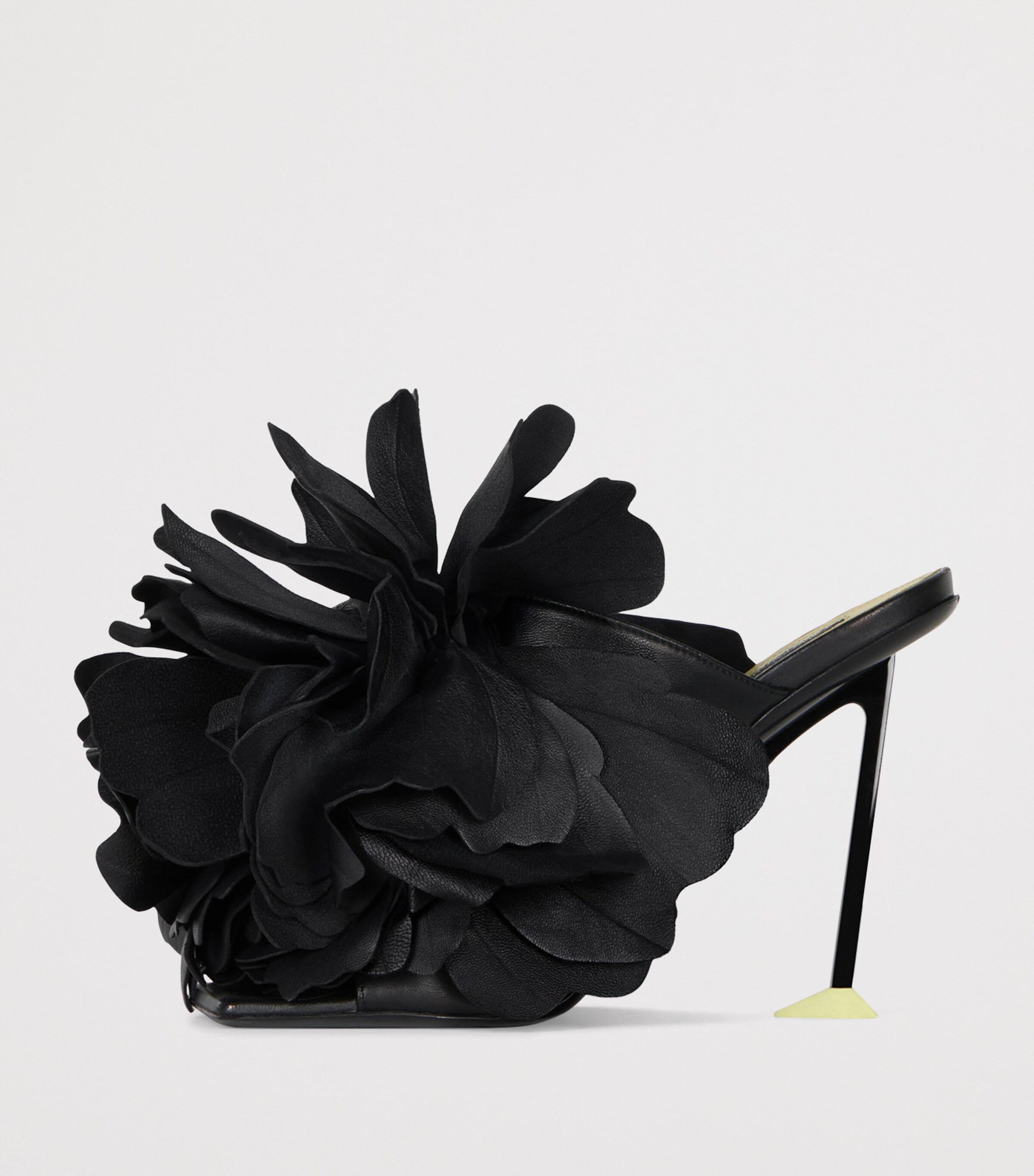 Givenchy Leather Boudoir Rose Heeled Mules 95 Black Image 3