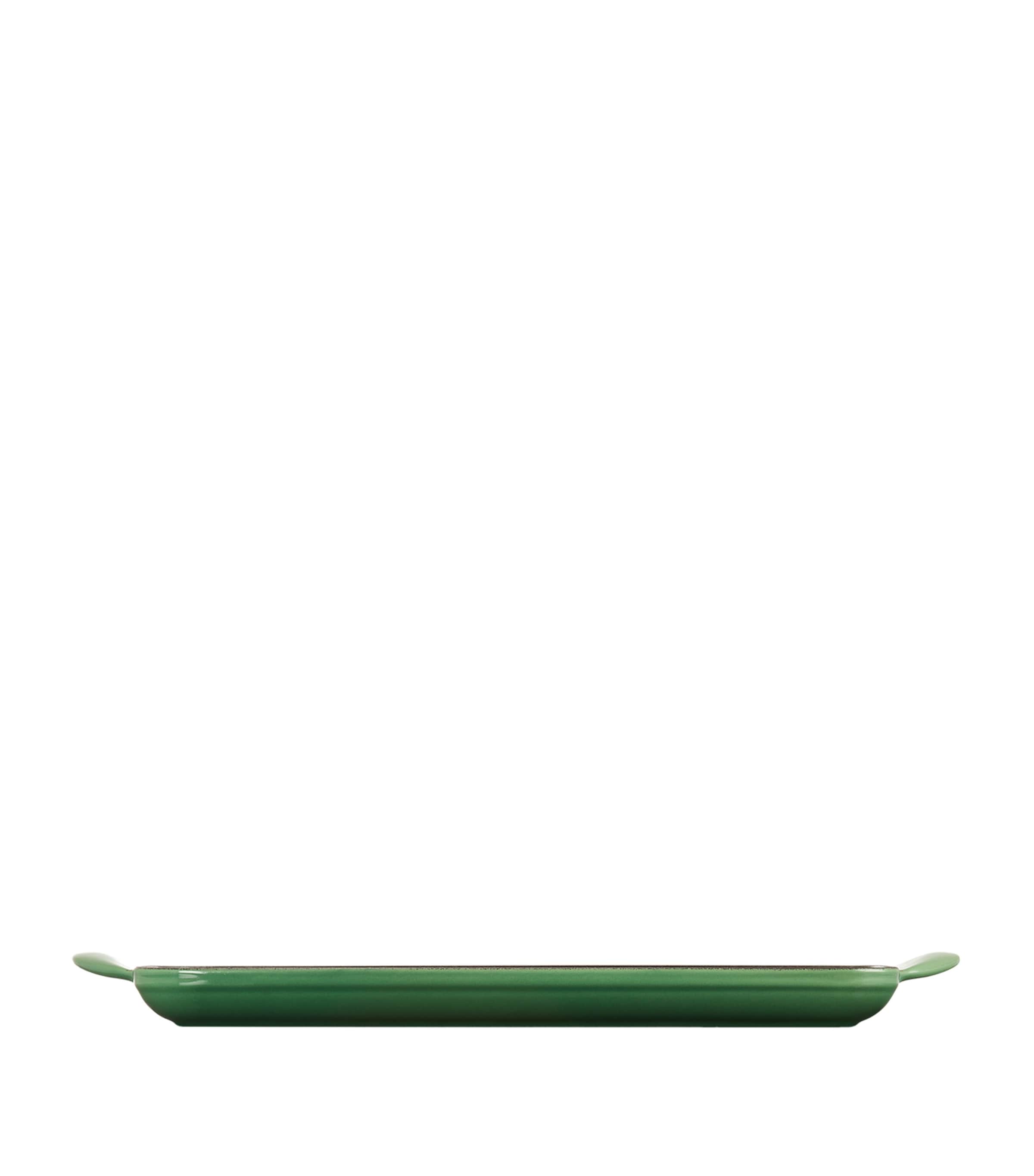 Enamelled Cast Iron Rectangular Grill Pan (32cm) BAMBOO GREEN Image 3