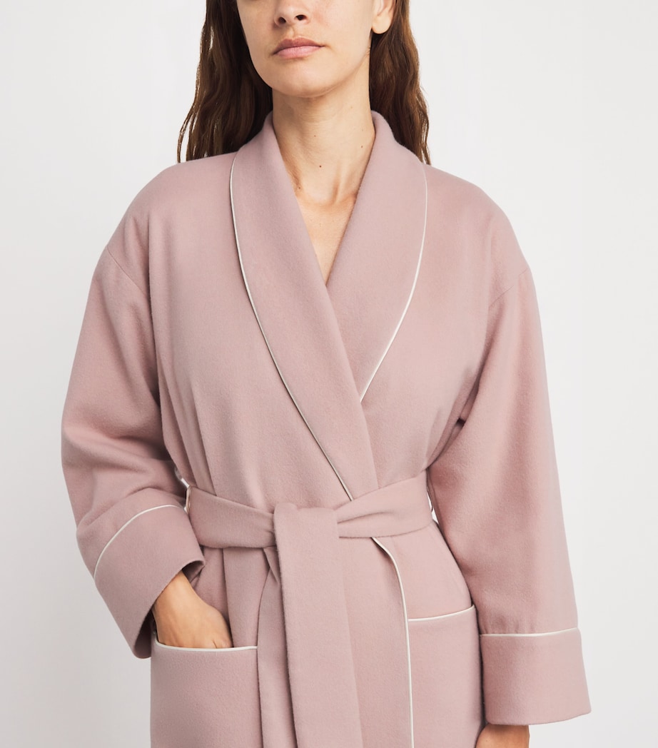 Cashmere Dressing Gown DUSTY PINK Image 6