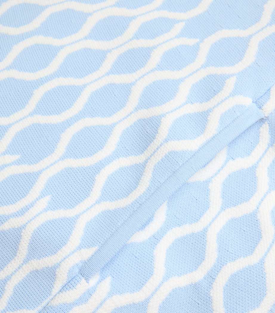 Maje Womens Jacquard Mini Dress Blue/white Image 5