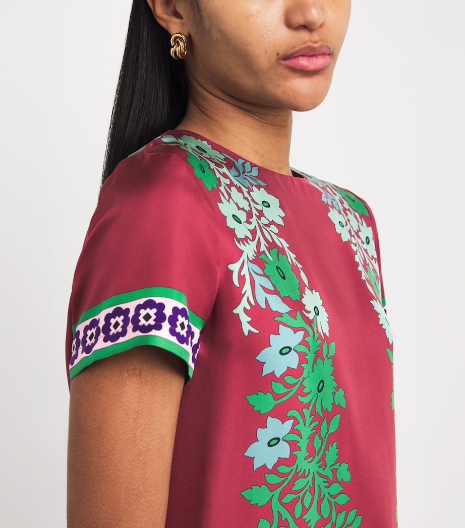 Silk Ostrich Feather Mini Swing Dress RE01REGALIA PLACEE Image 6