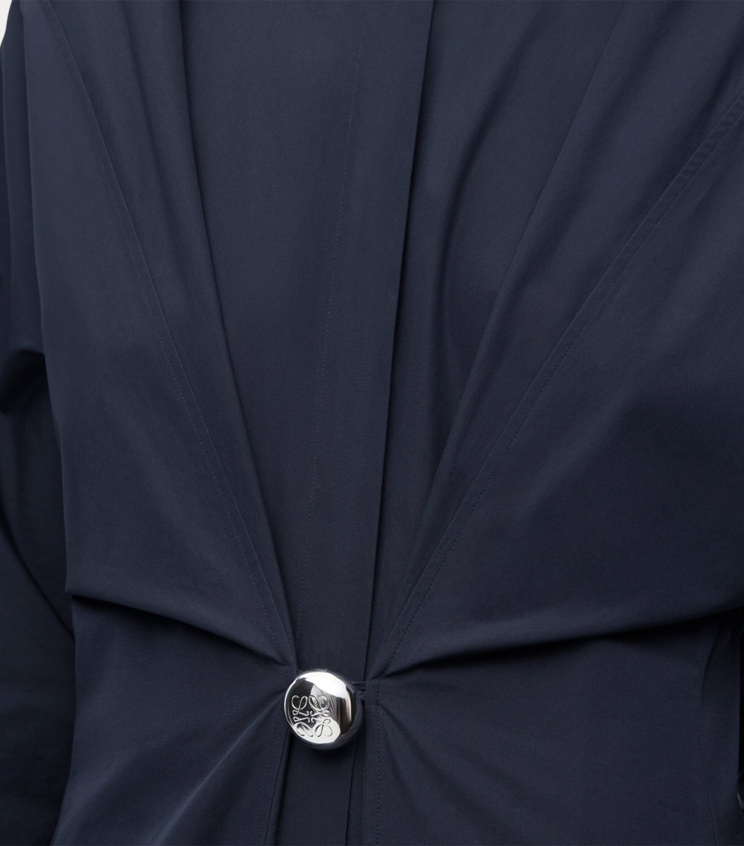 EXCLUSIVE Cotton Silver-Detail Silver Capsule Maxi Dress DARK BLUE Image 5