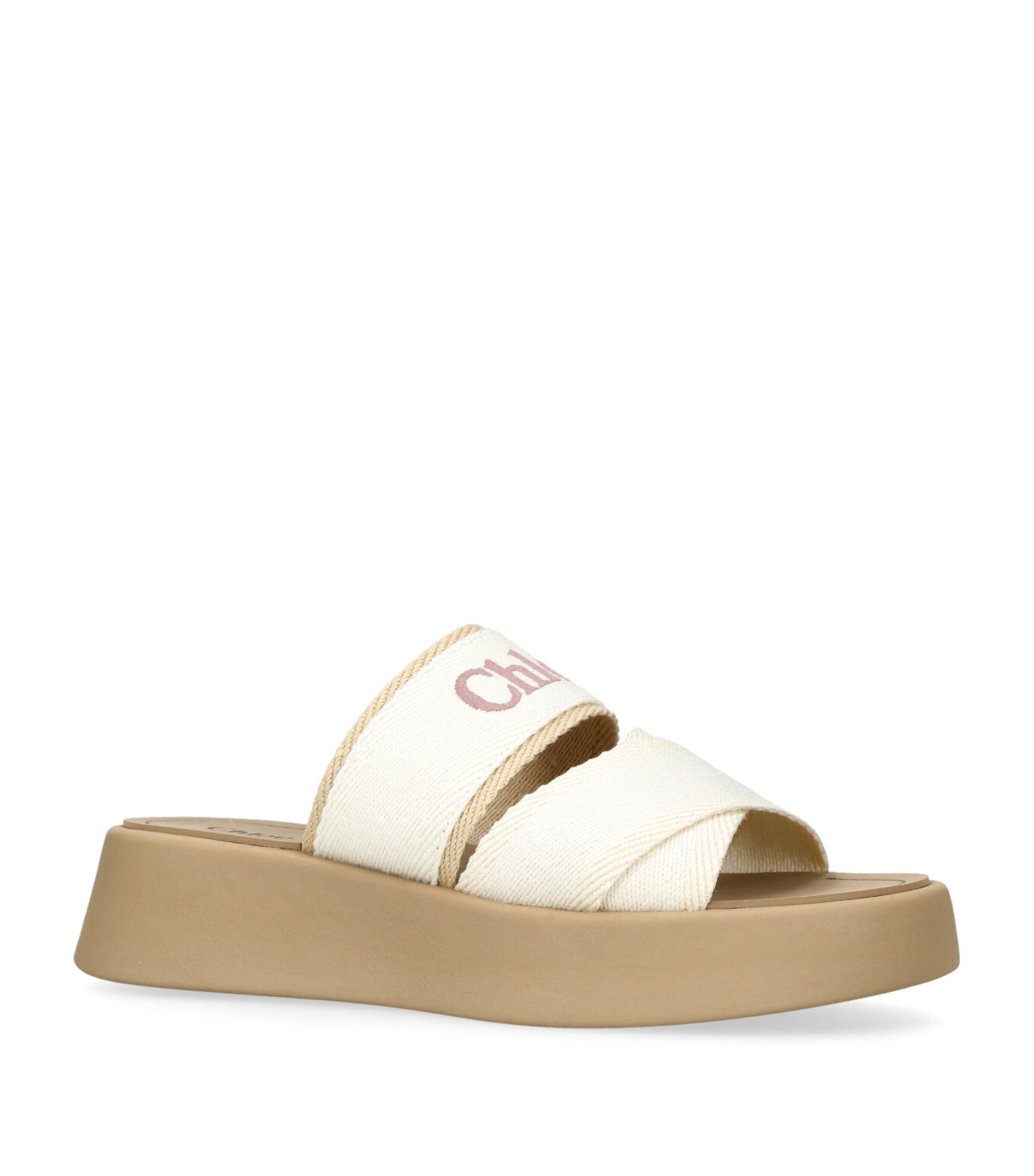 Chloé Mila Flatform Sandals White/oth Image 3