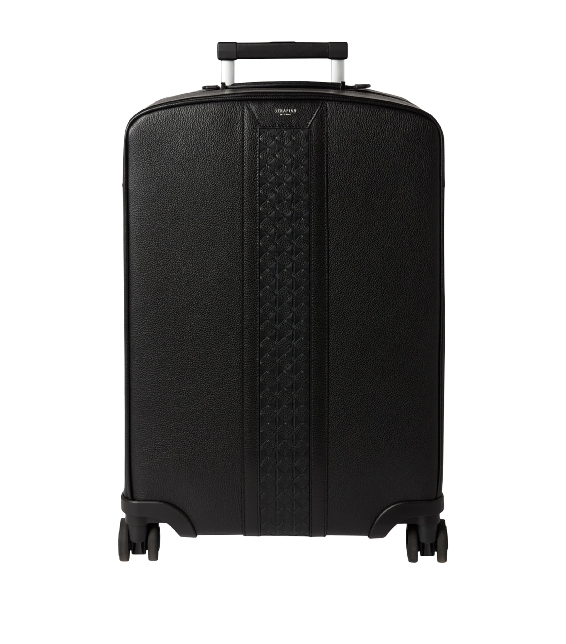 Serapian Calfskin Hard Carry-on Suitcase In Black