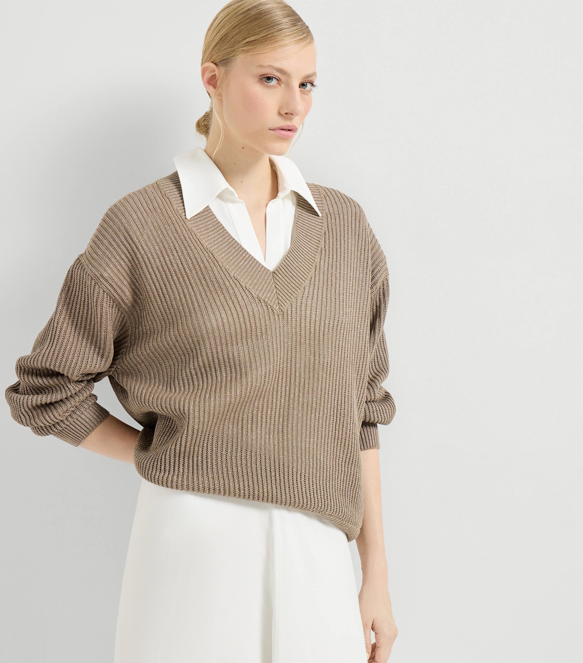 Cotton-Blend Sweater CCJ17 Image 4