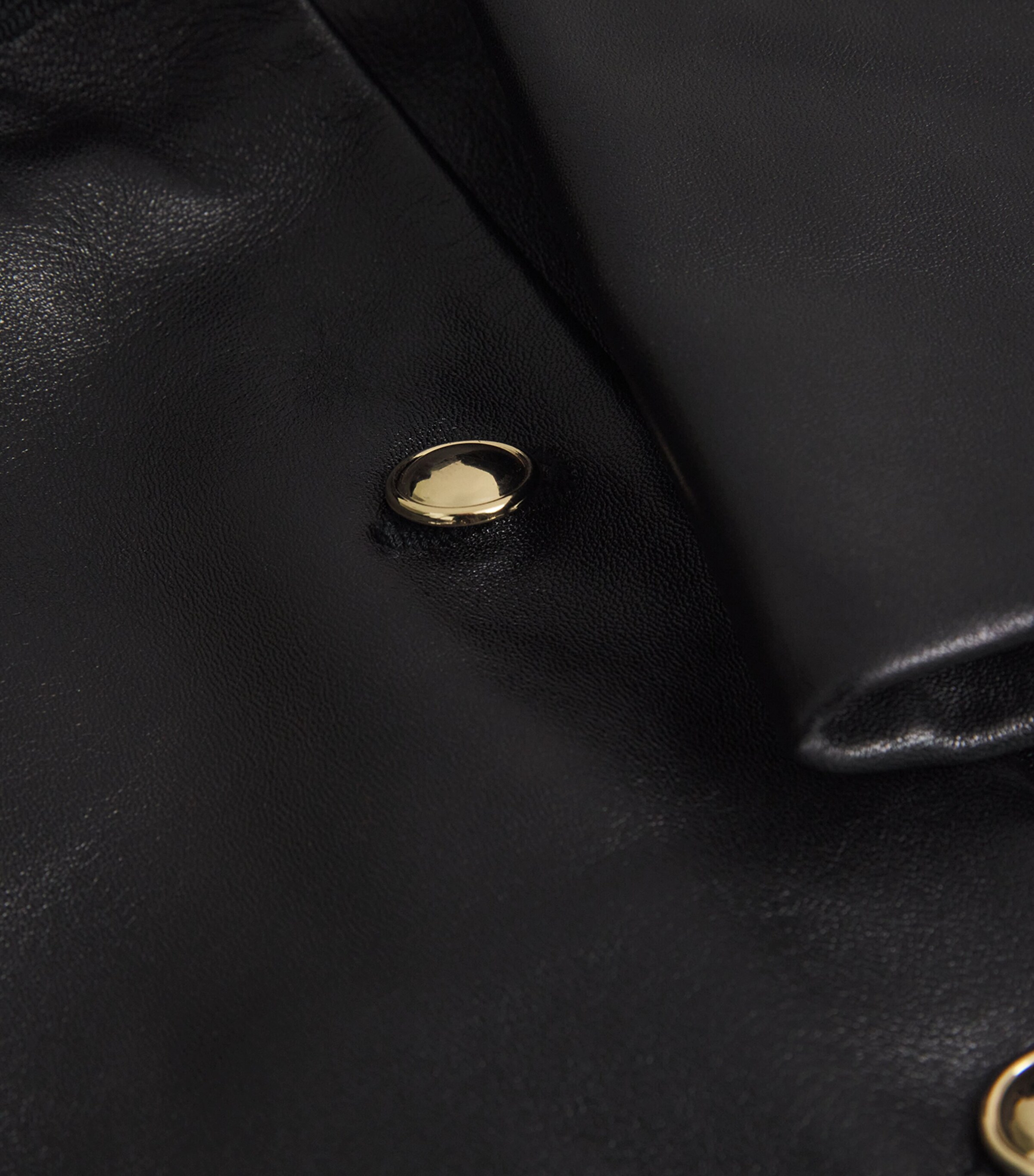 Maje Womens Cropped Leather Jacket Black Image 5