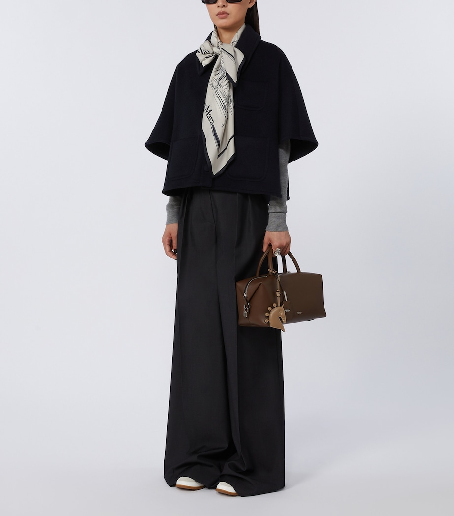 Cashmere Patch-Pocket Cape ULTRAMARINE Image 2