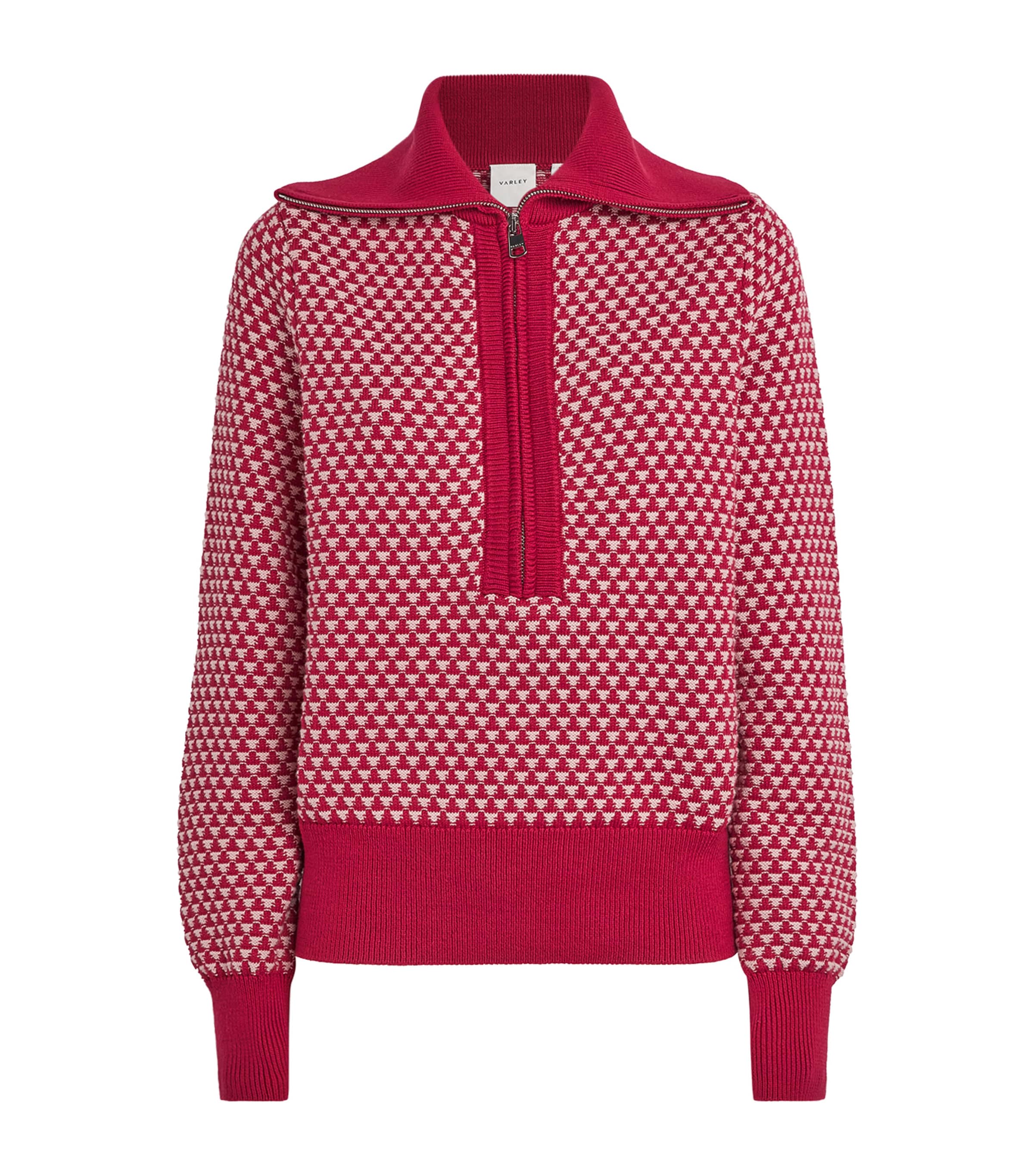 Varley Womens Cotton Lloyd Sweater Rich Raspberry Image 1