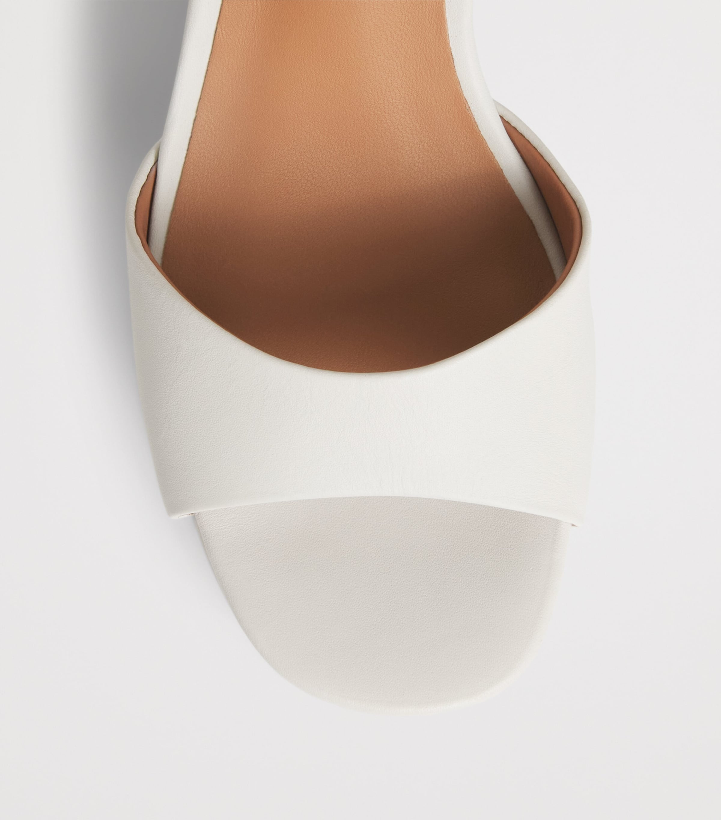 Maje Leather Platform Sandals 100 Ecru Image 5