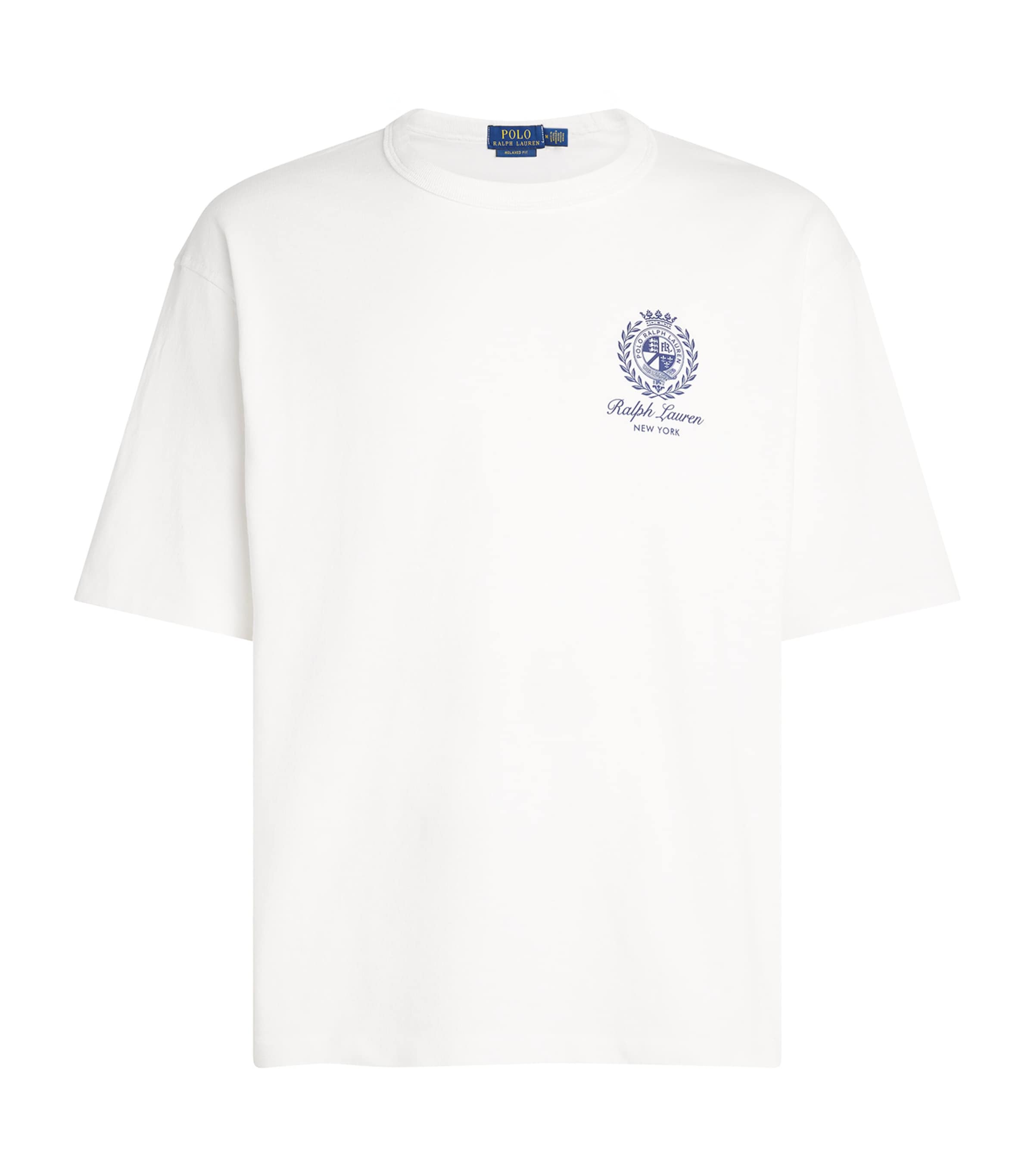 Polo Ralph Lauren Mens Cotton Logo Crest T-Shirt White Image 1