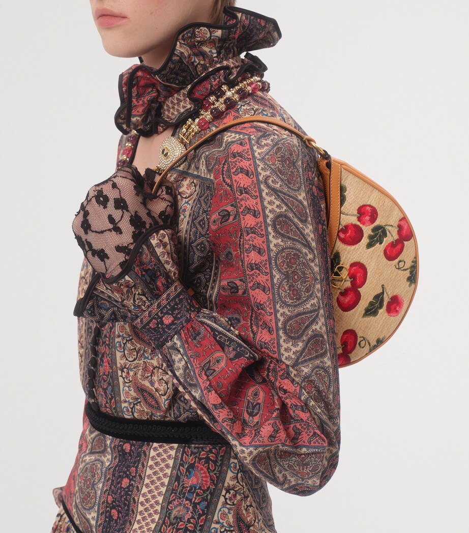 Mini Calf Leather VLogo Signature Shoulder Bag R9F Image 6