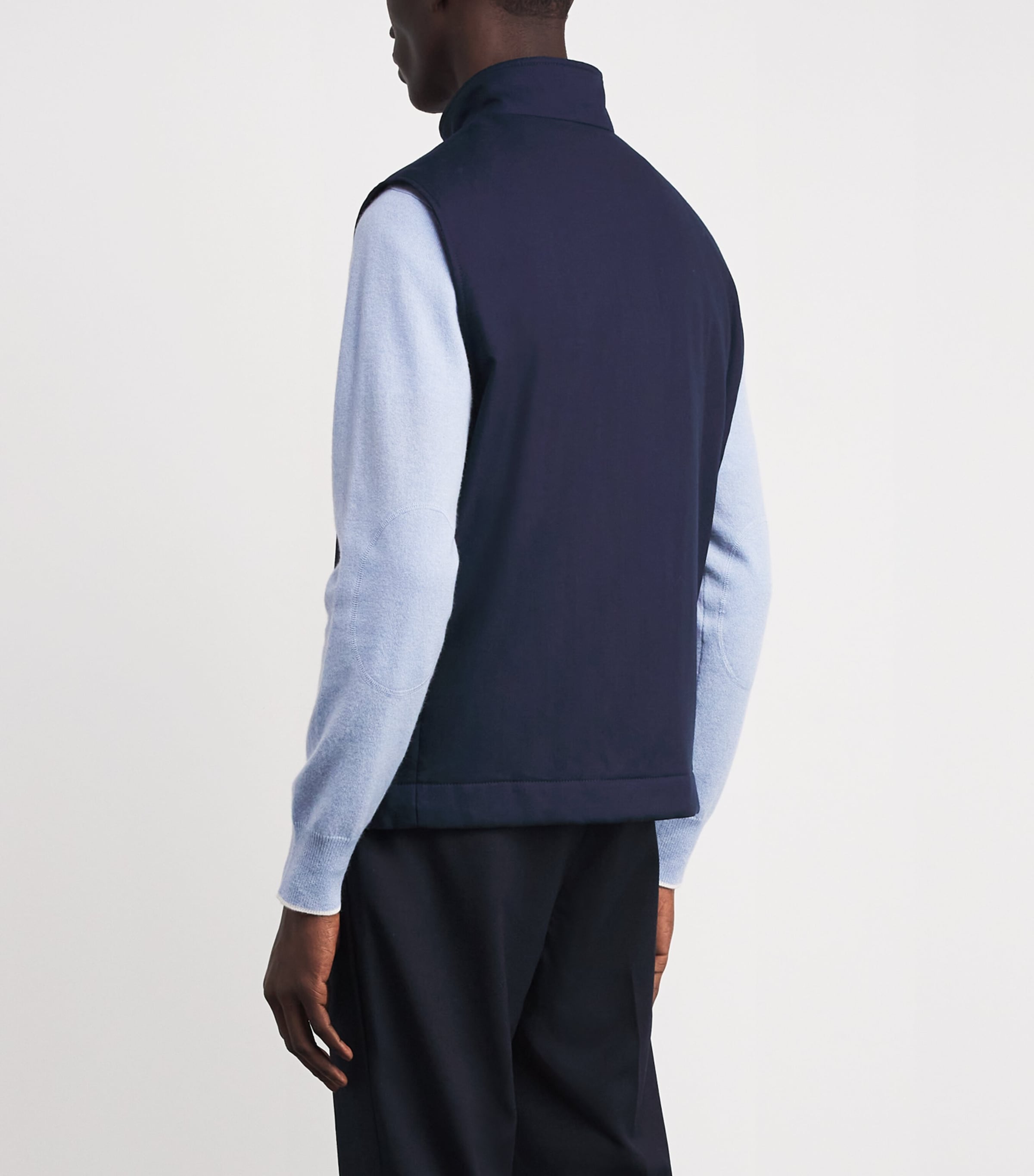 Cashmere-Silk-Lined Gilet 46237 DARK BLUE Image 4