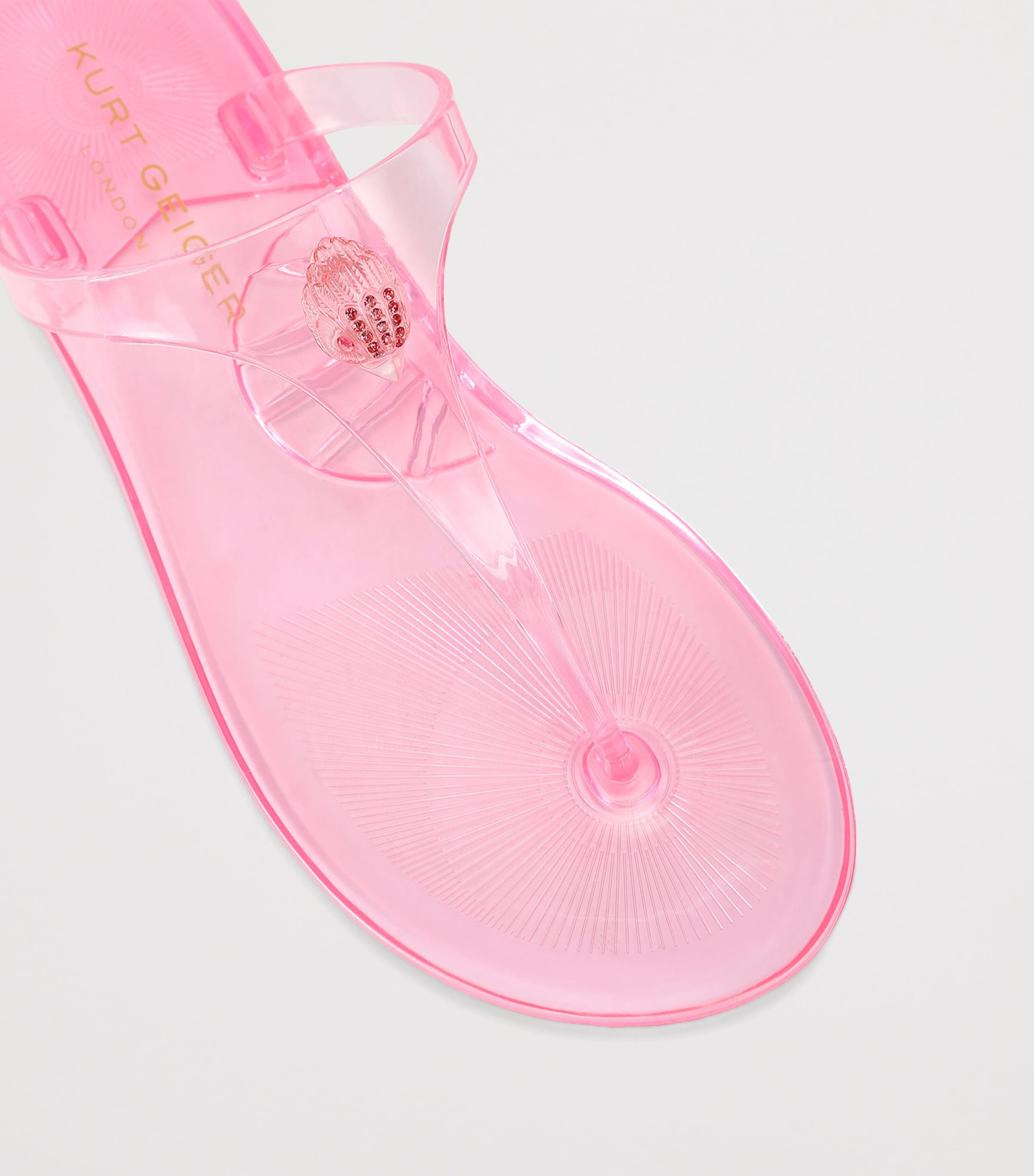 Kurt Geiger London Maddison T-Bar Sandals Pink Image 2