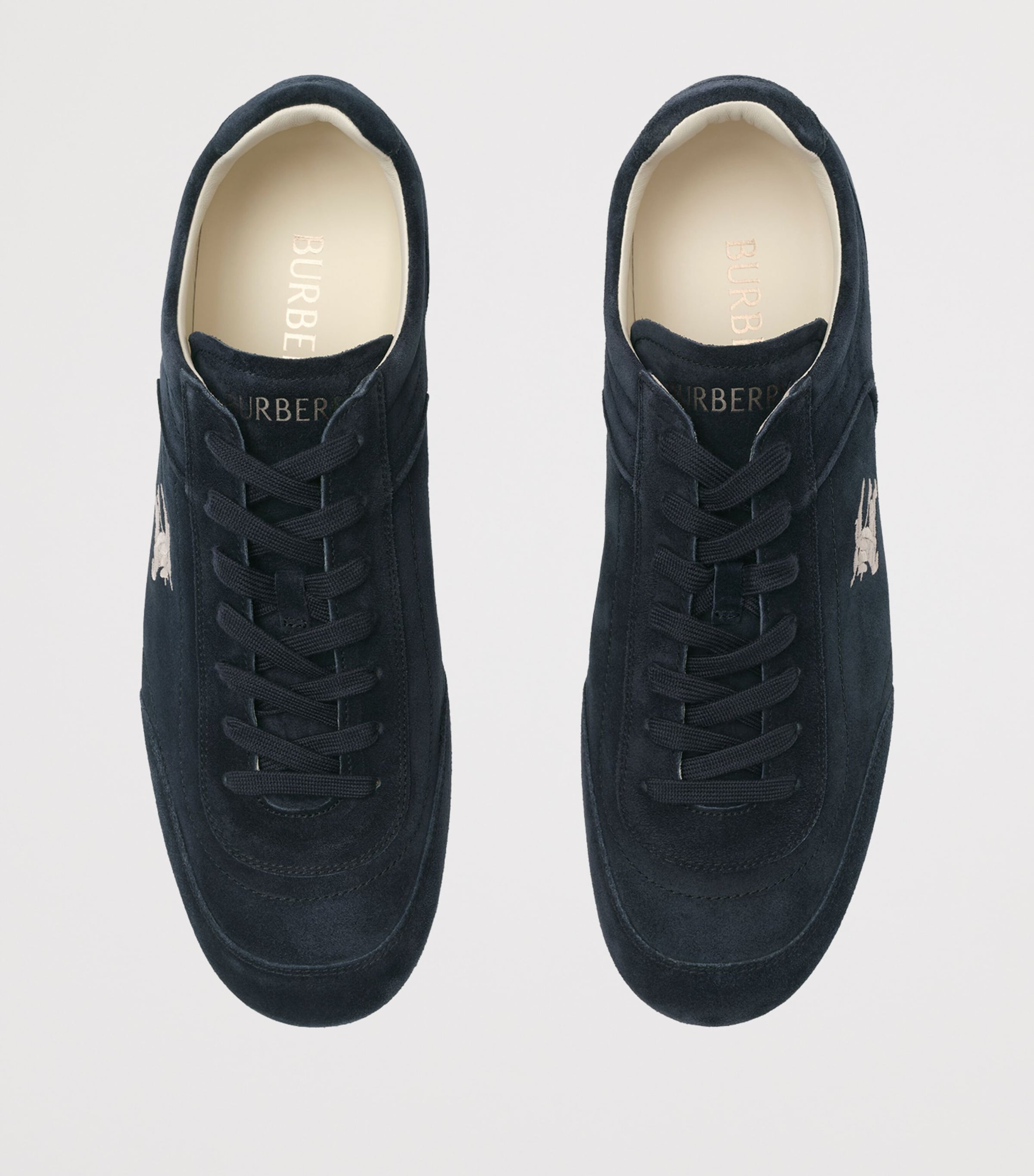 Burberry Suede Knight Runner Sneakers Storm Blue Image 4