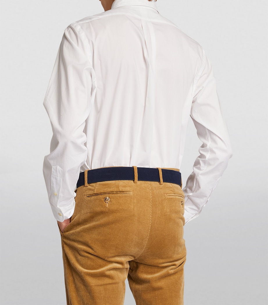 Suede Debossed Polo Pony Belt NAVY Image 2