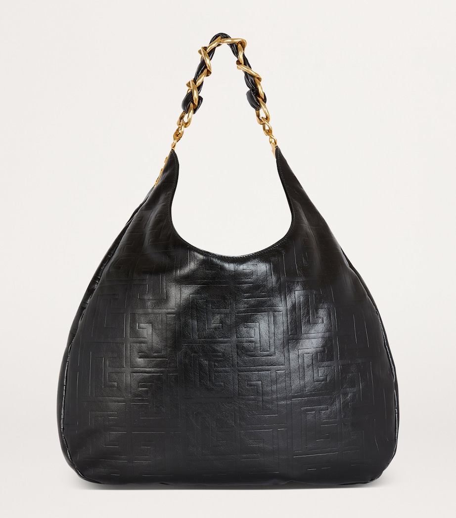 Large Leather 1945 Soft Shoulder Bag 0PA NOIR Image 7